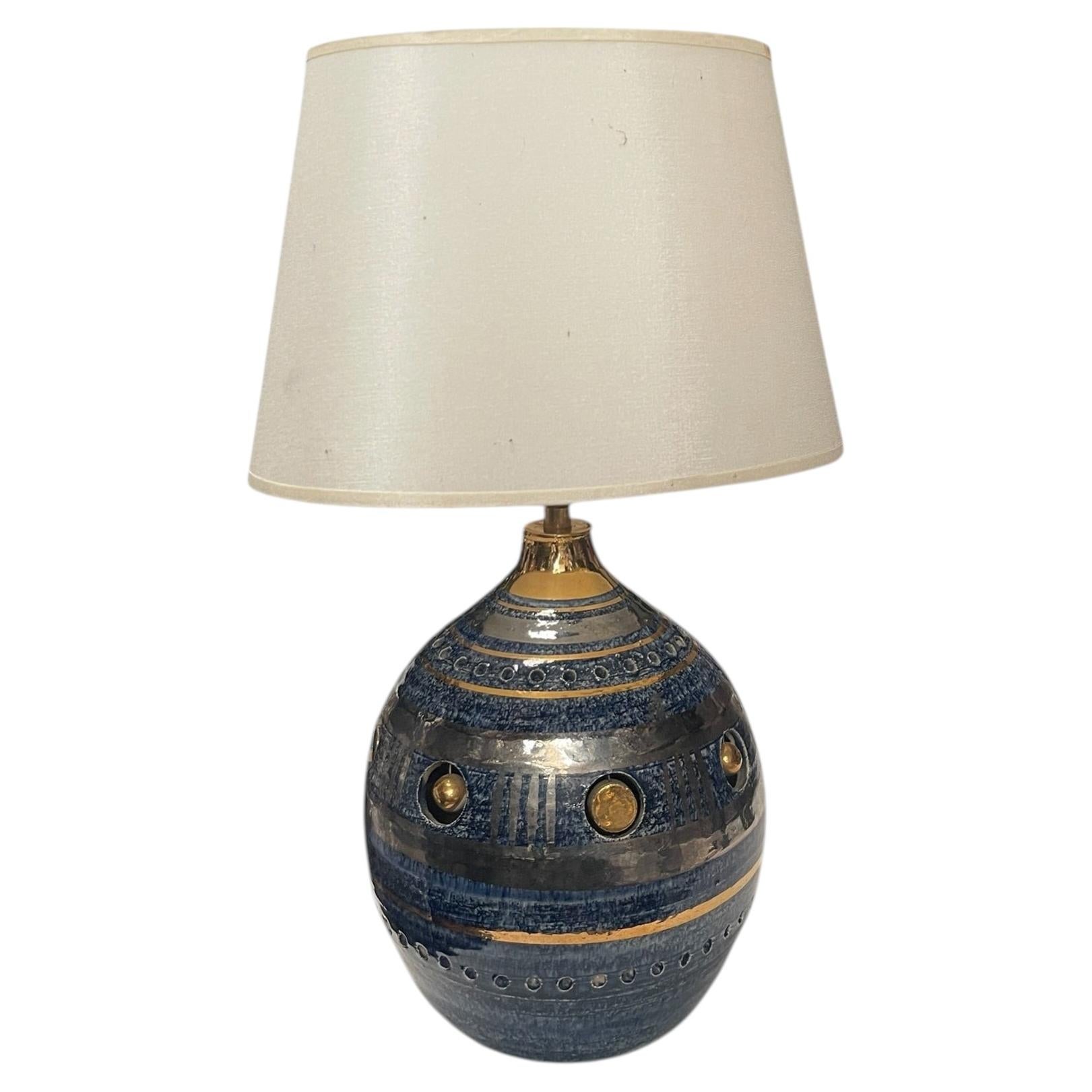 1970's Studio pottery ceramic lamp by Georges Pelletier