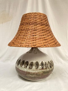 Lampe en céramique Studio pottery des années 1970 par Thiry