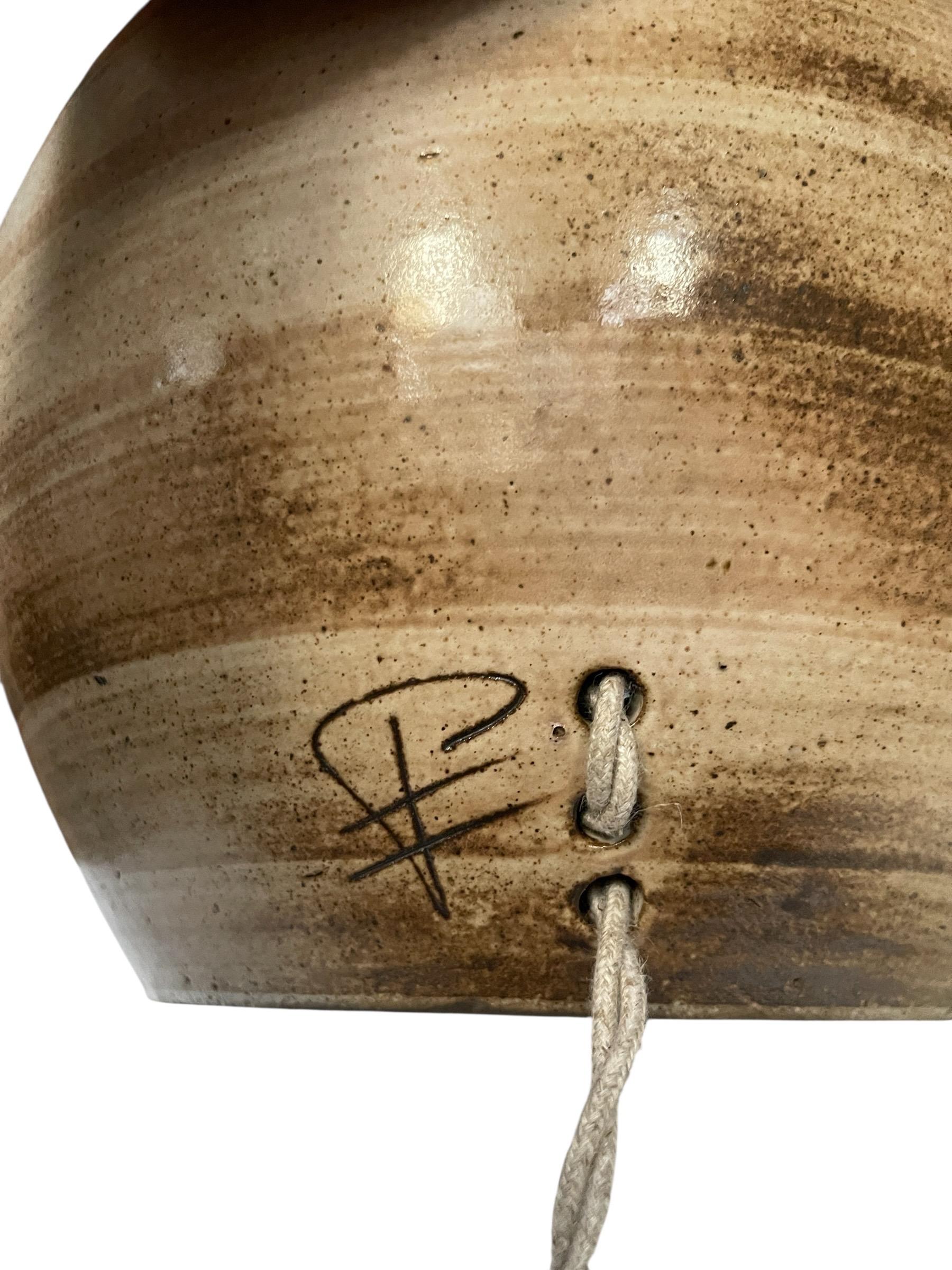 1970's Studio pottery ceramic lamp by Vallauris For Sale 5