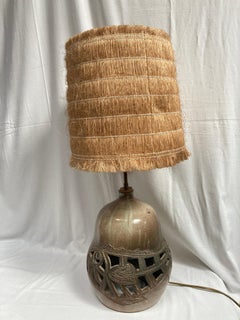 Lampada in ceramica Studio Pottery di Vallauris AM del 1970