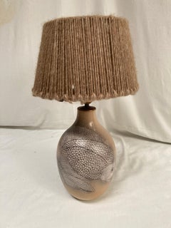 1970's Studio pottery ceramic lamp by Vallauris