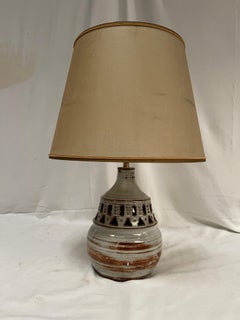 Lampada in ceramica Studio Pottery di Vallauris AM del 1970
