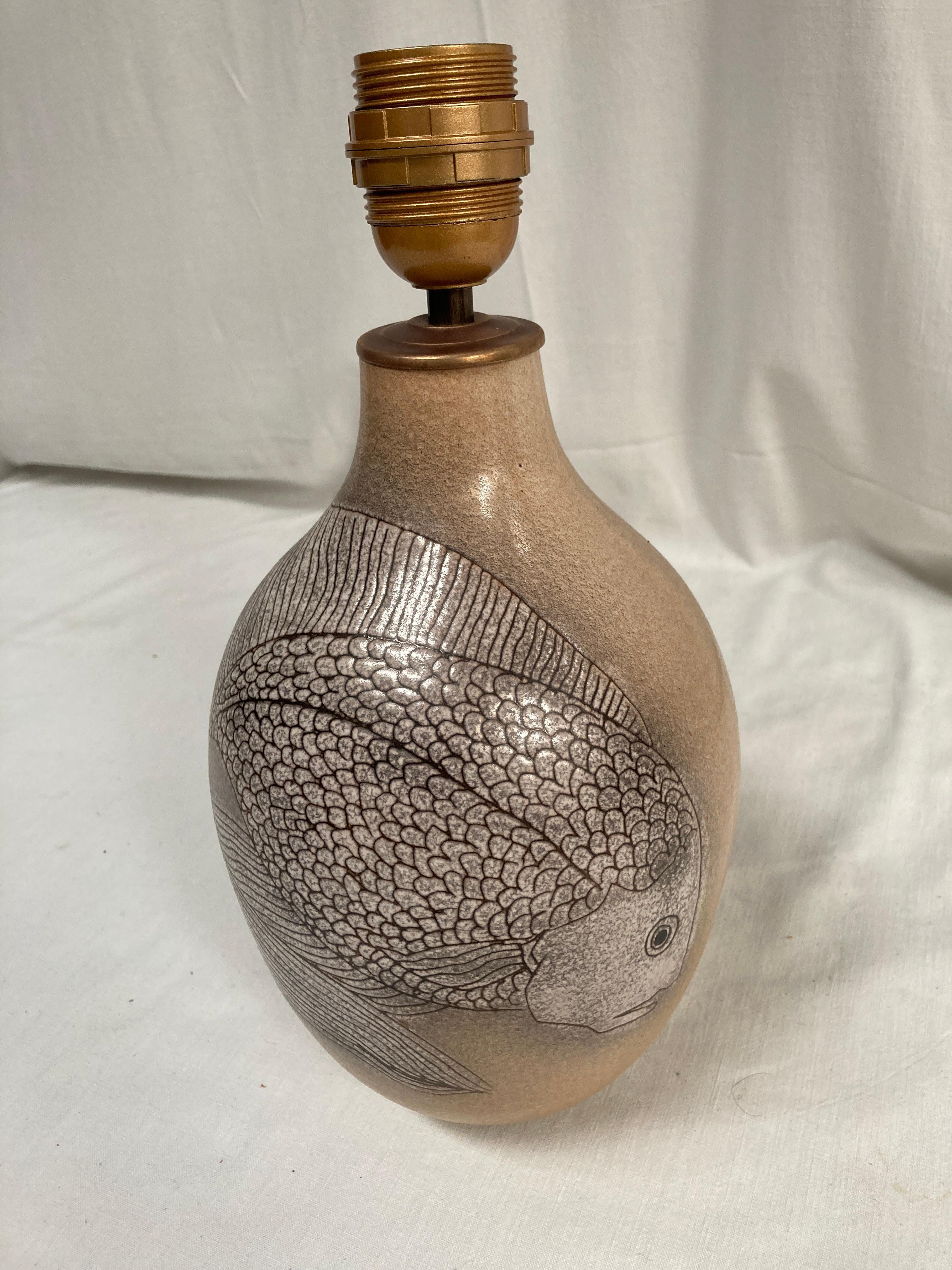 1970's Studio Pottery Keramiklampe von Vallauris (Französisch) im Angebot