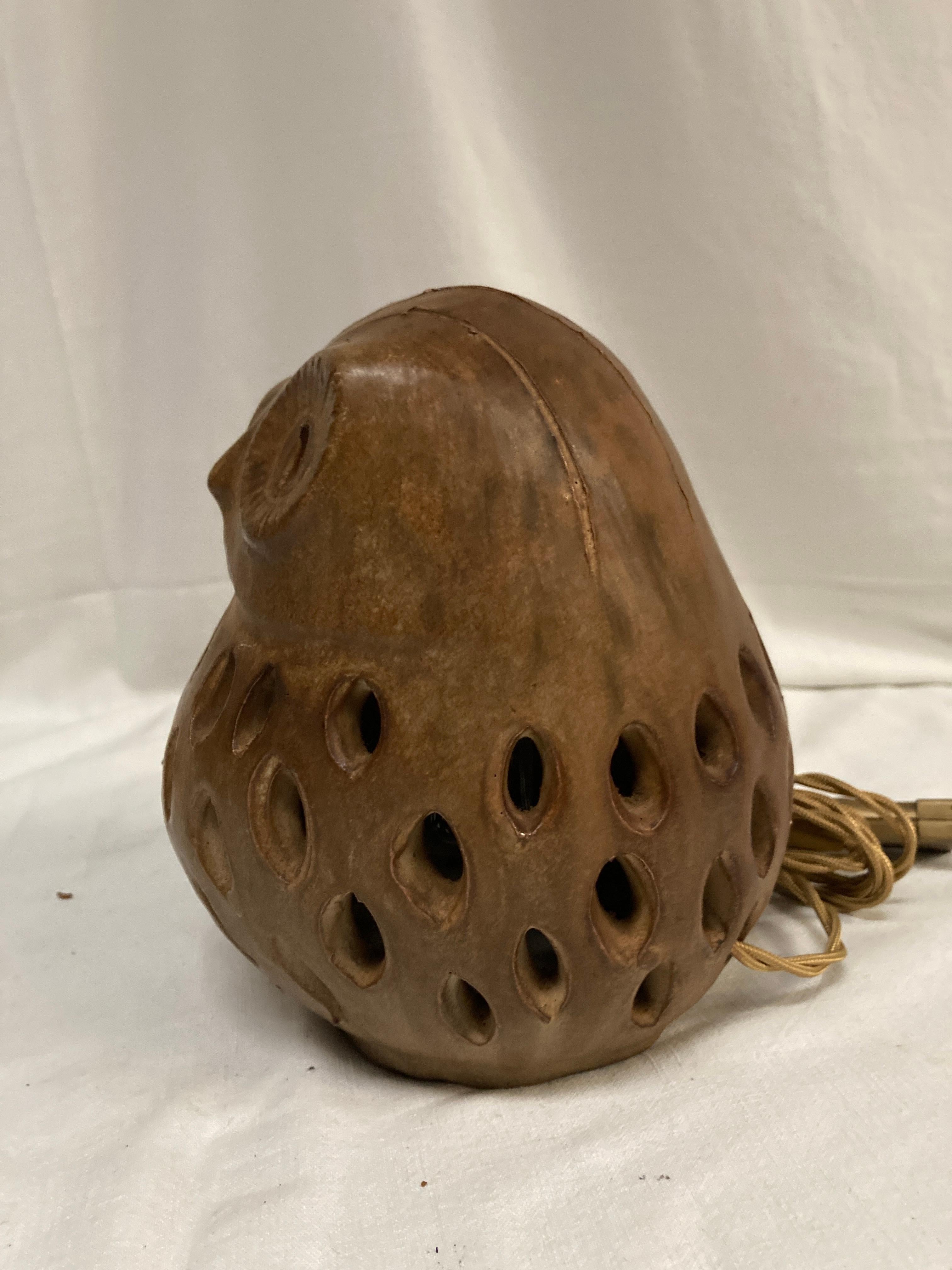 Lámpara de cerámica Studio Pottery de 1970 de Vallauris Francés en venta