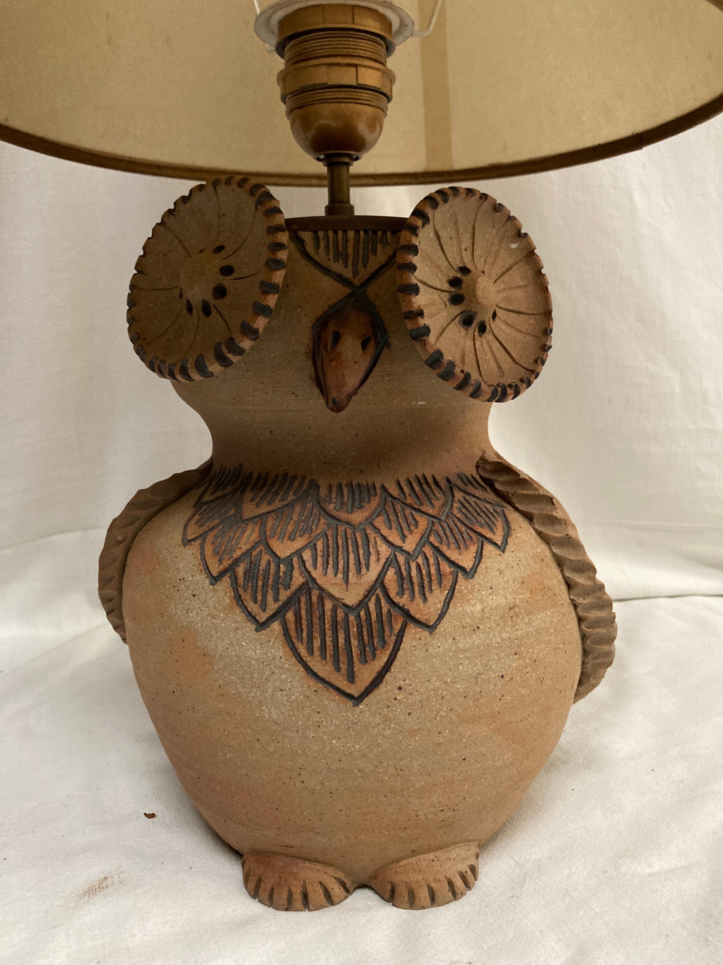 Francese Lampada in ceramica Studio Pottery di Vallauris AM del 1970 in vendita