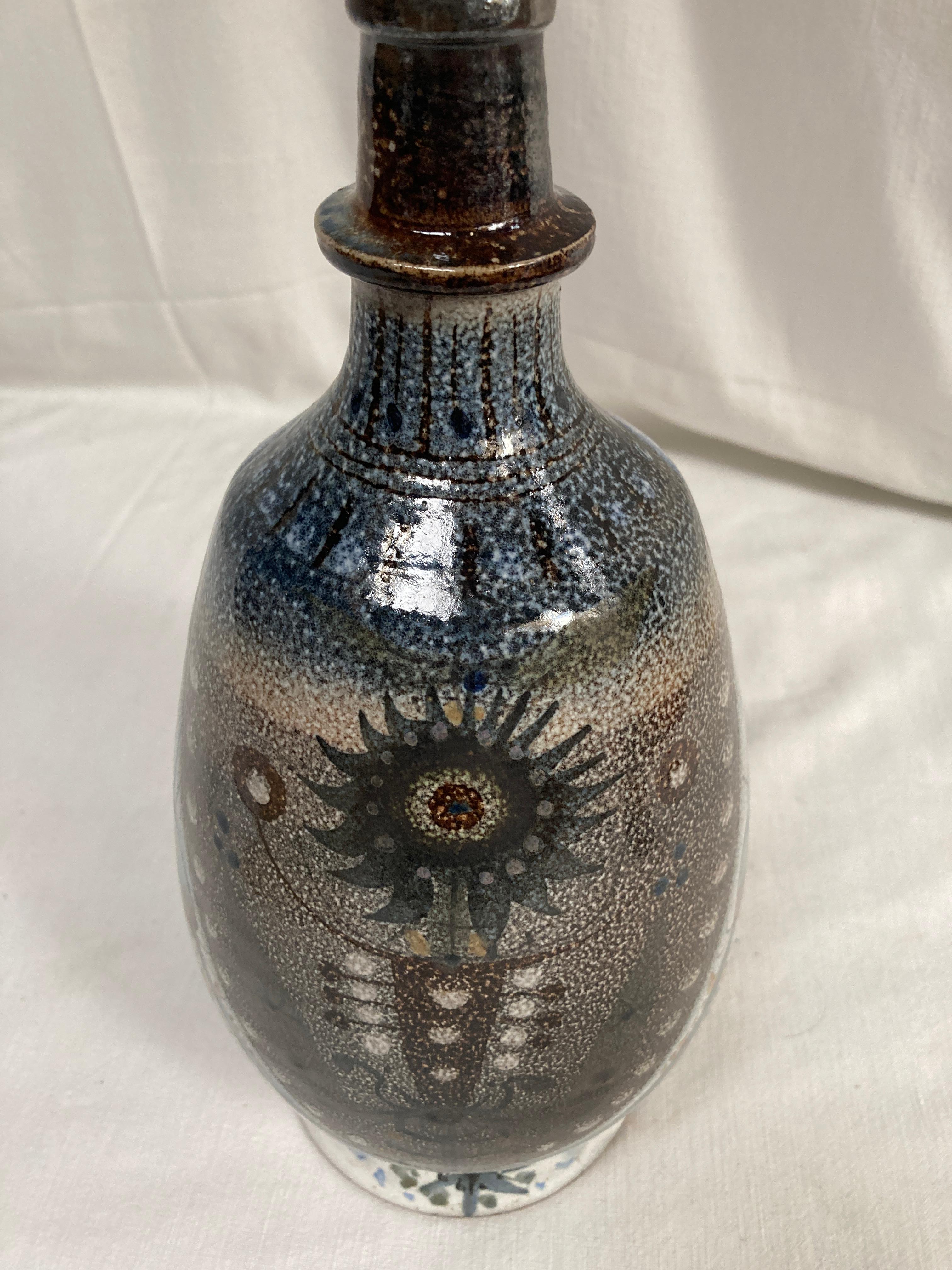 Lámpara de cerámica Studio Pottery de 1970 de Vallauris en Bueno estado para la venta en Bois-Colombes, FR