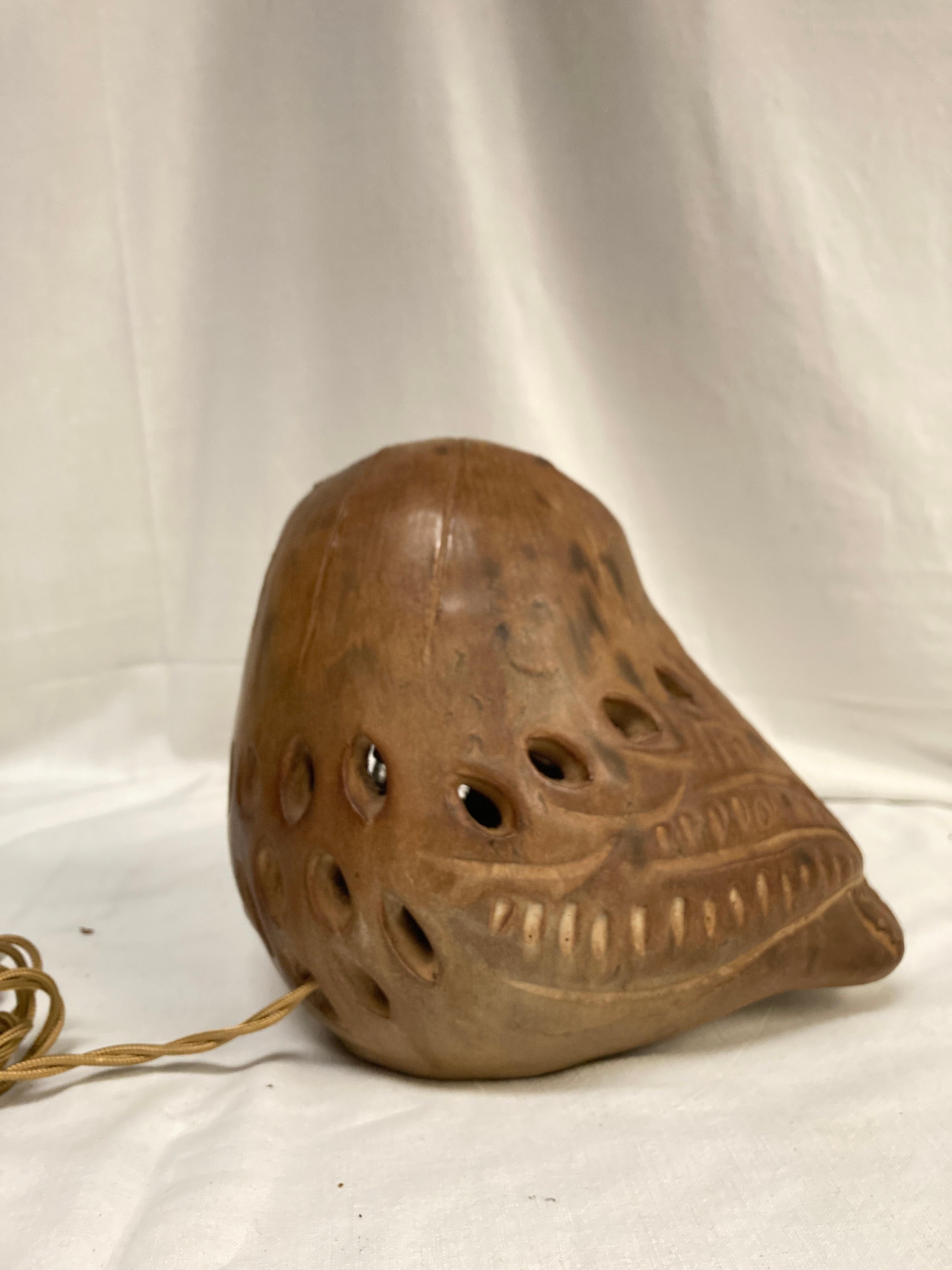 Lámpara de cerámica Studio Pottery de 1970 de Vallauris en Bueno estado para la venta en Bois-Colombes, FR