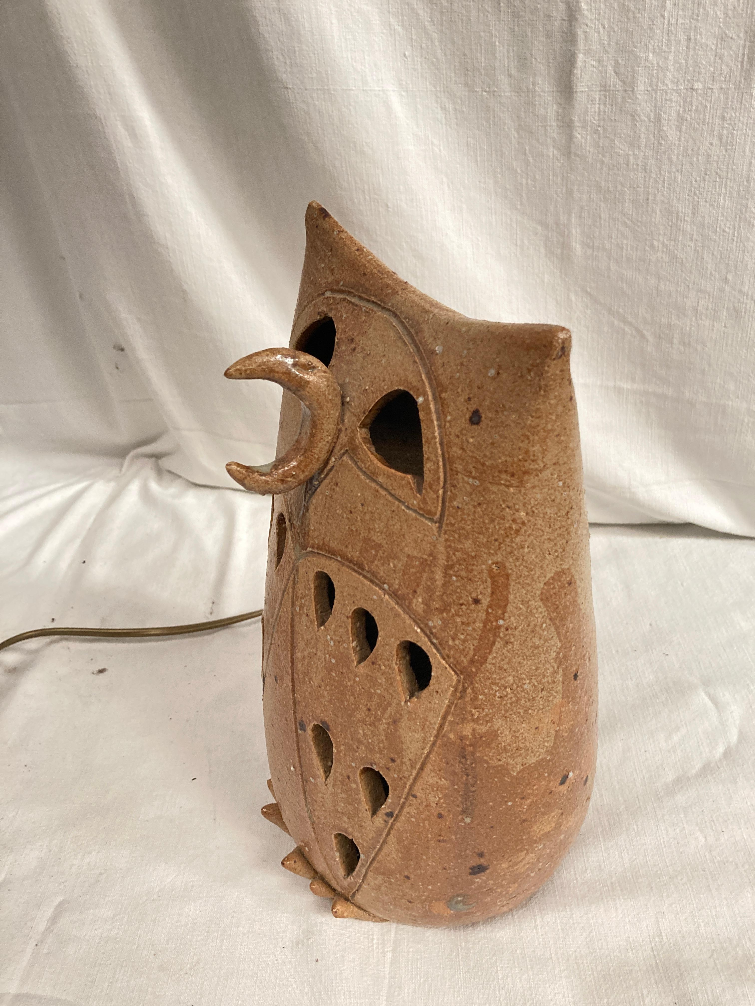 Lámpara de cerámica Studio Pottery de 1970 de Vallauris en Bueno estado para la venta en Bois-Colombes, FR