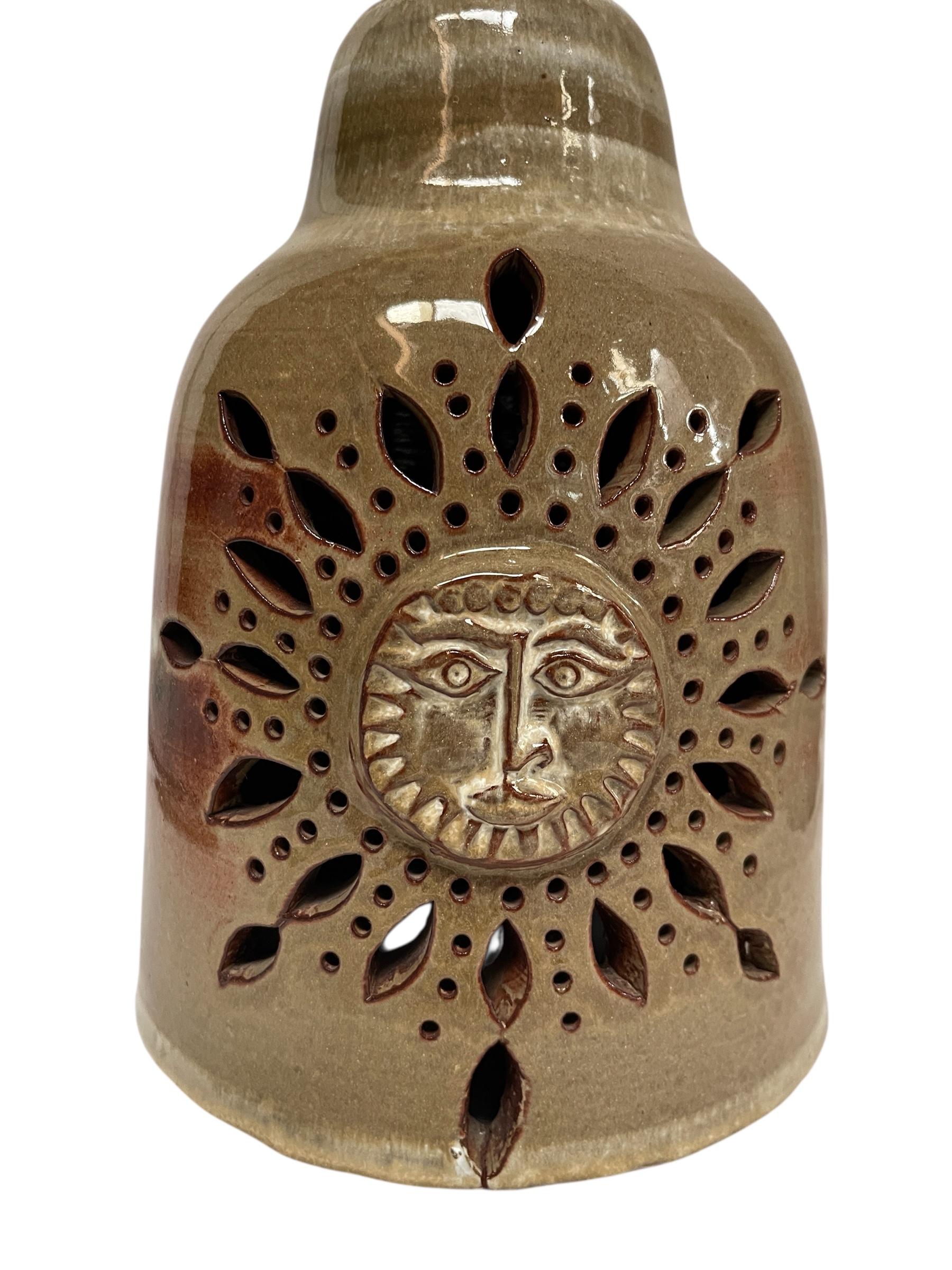Lámpara de cerámica Studio Pottery de 1970 de Vallauris en Bueno estado para la venta en Bois-Colombes, FR