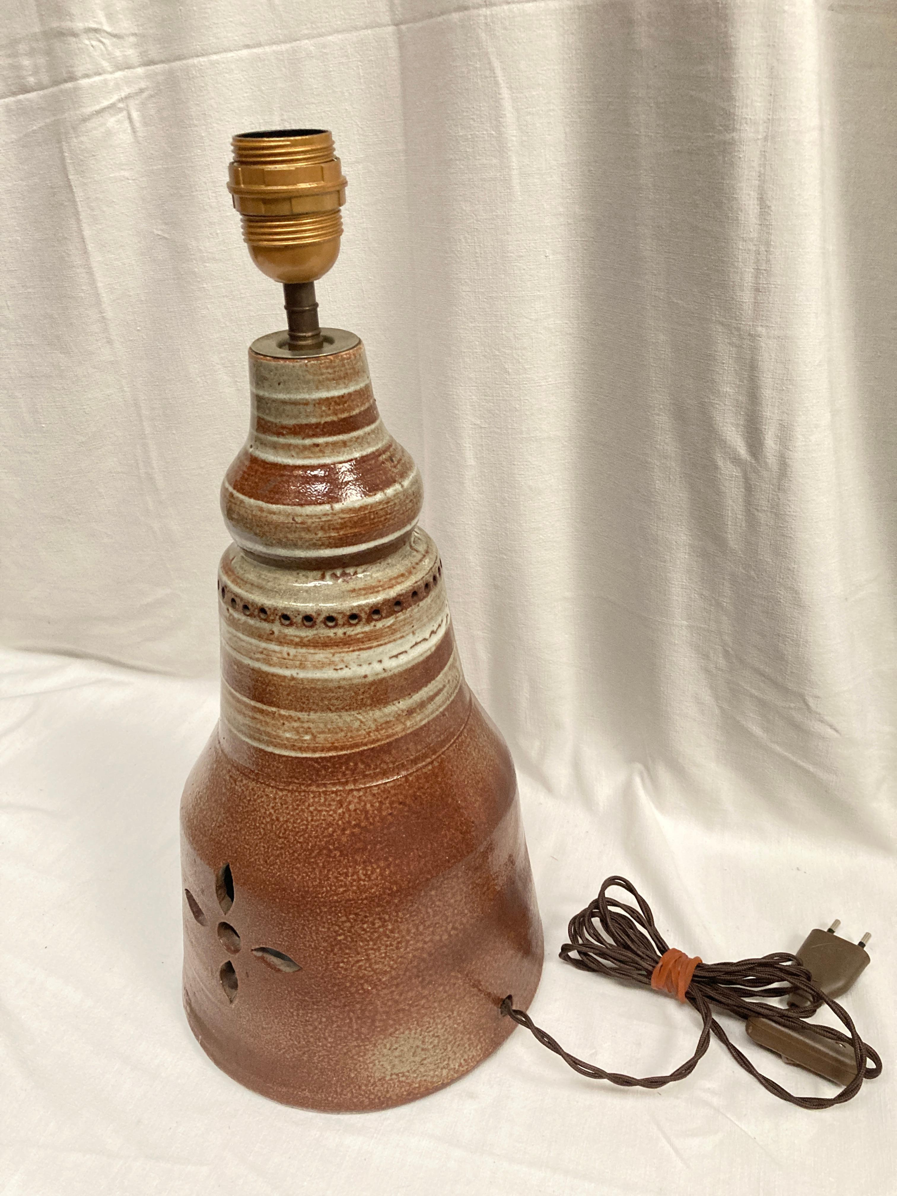 Céramique Lampe Studio pottery céramique de Vallauris des années 1970 en vente