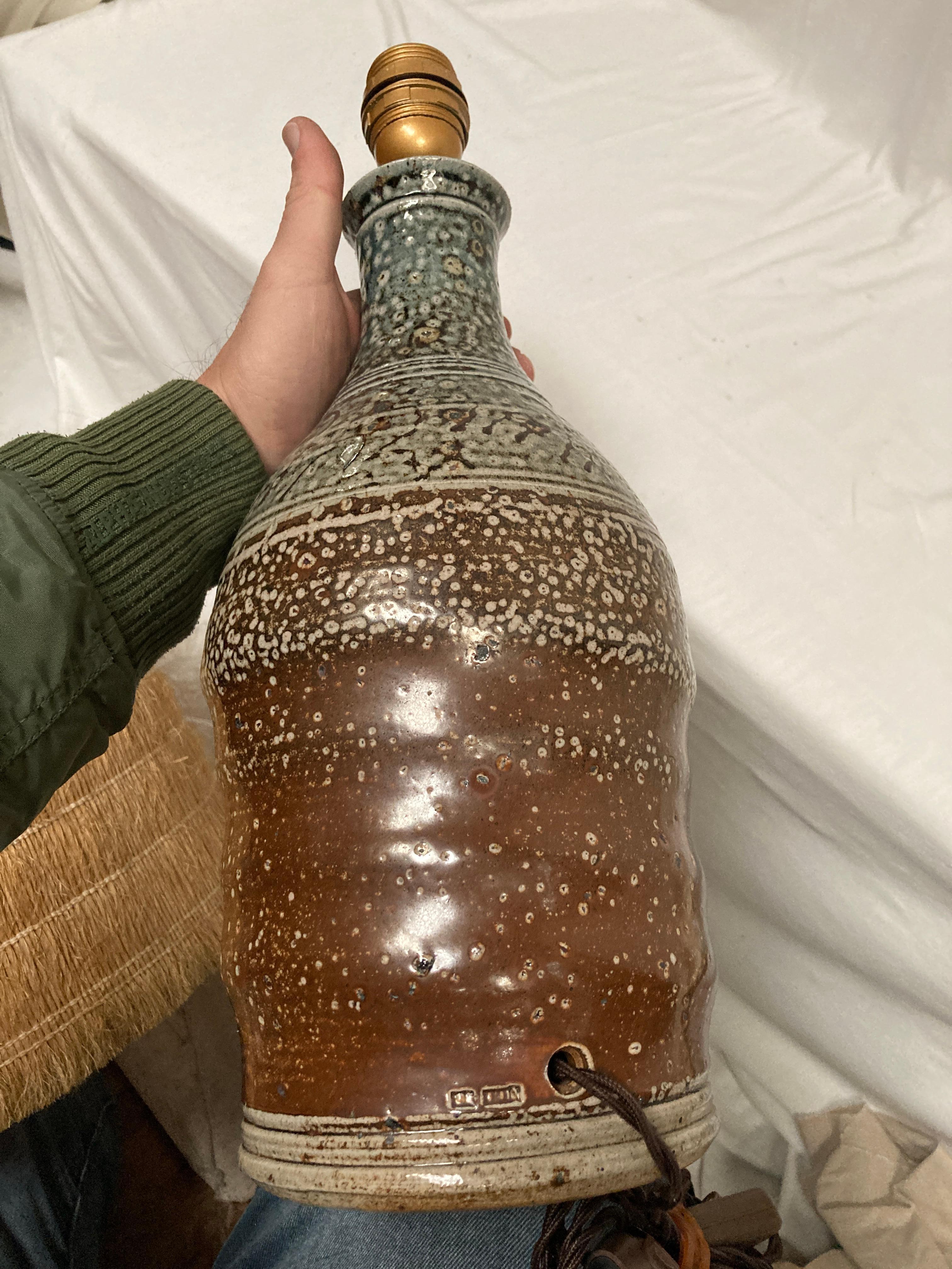 Lámpara de cerámica Studio Pottery de 1970 de Vallauris Cerámico en venta