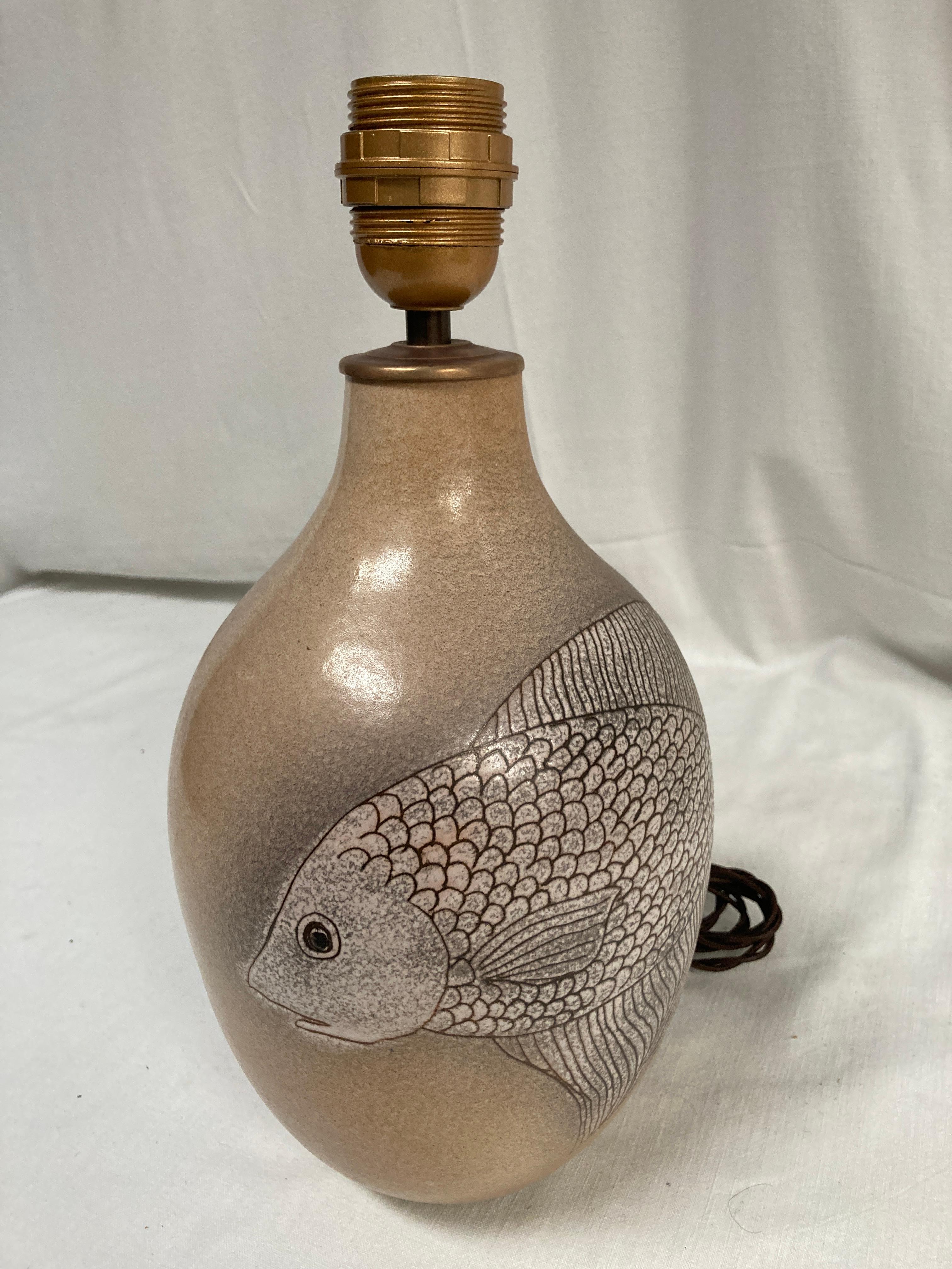 1970's Studio Pottery Keramiklampe von Vallauris im Angebot 1