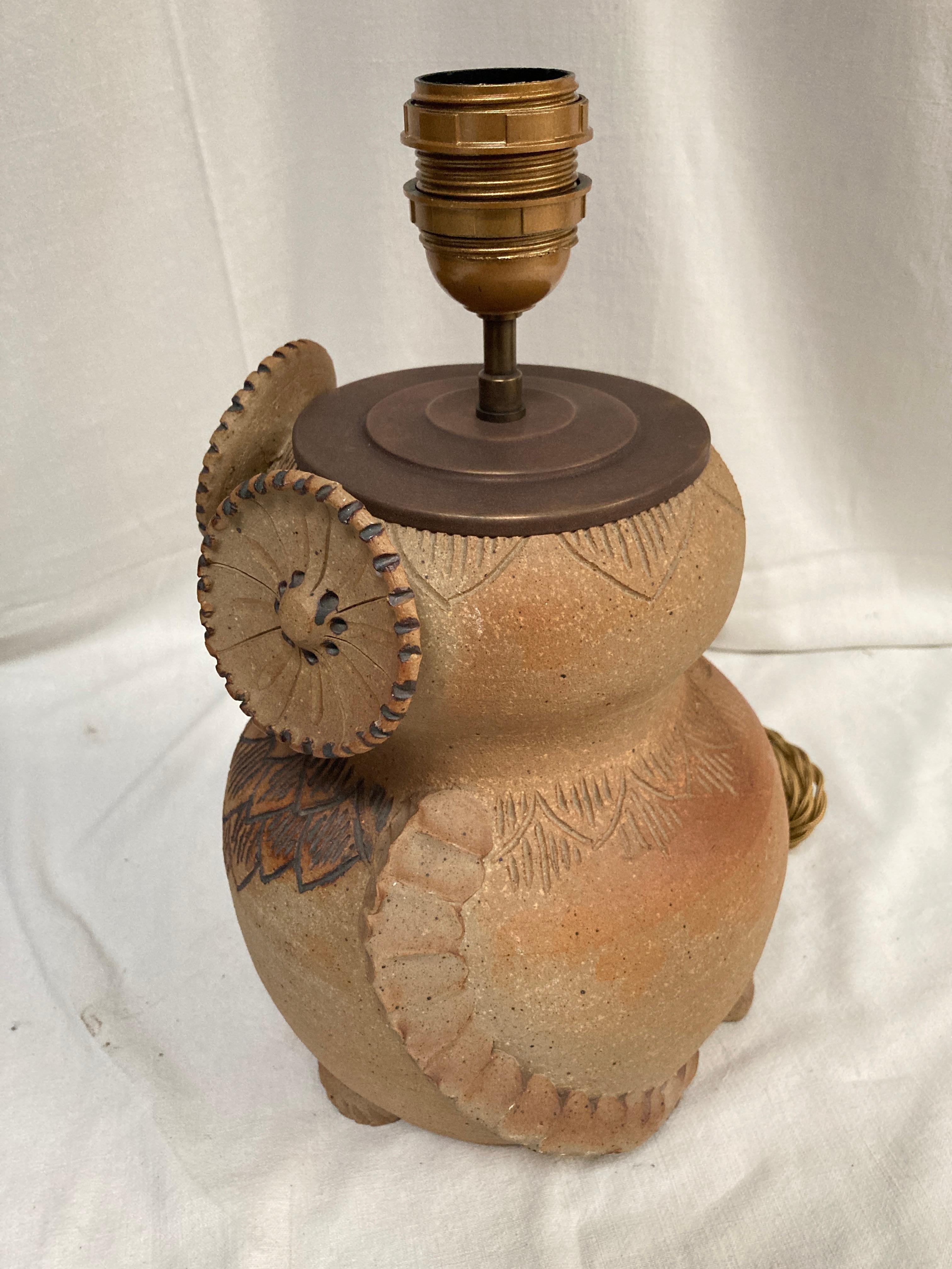 Ceramica Lampada in ceramica Studio Pottery di Vallauris AM del 1970 in vendita