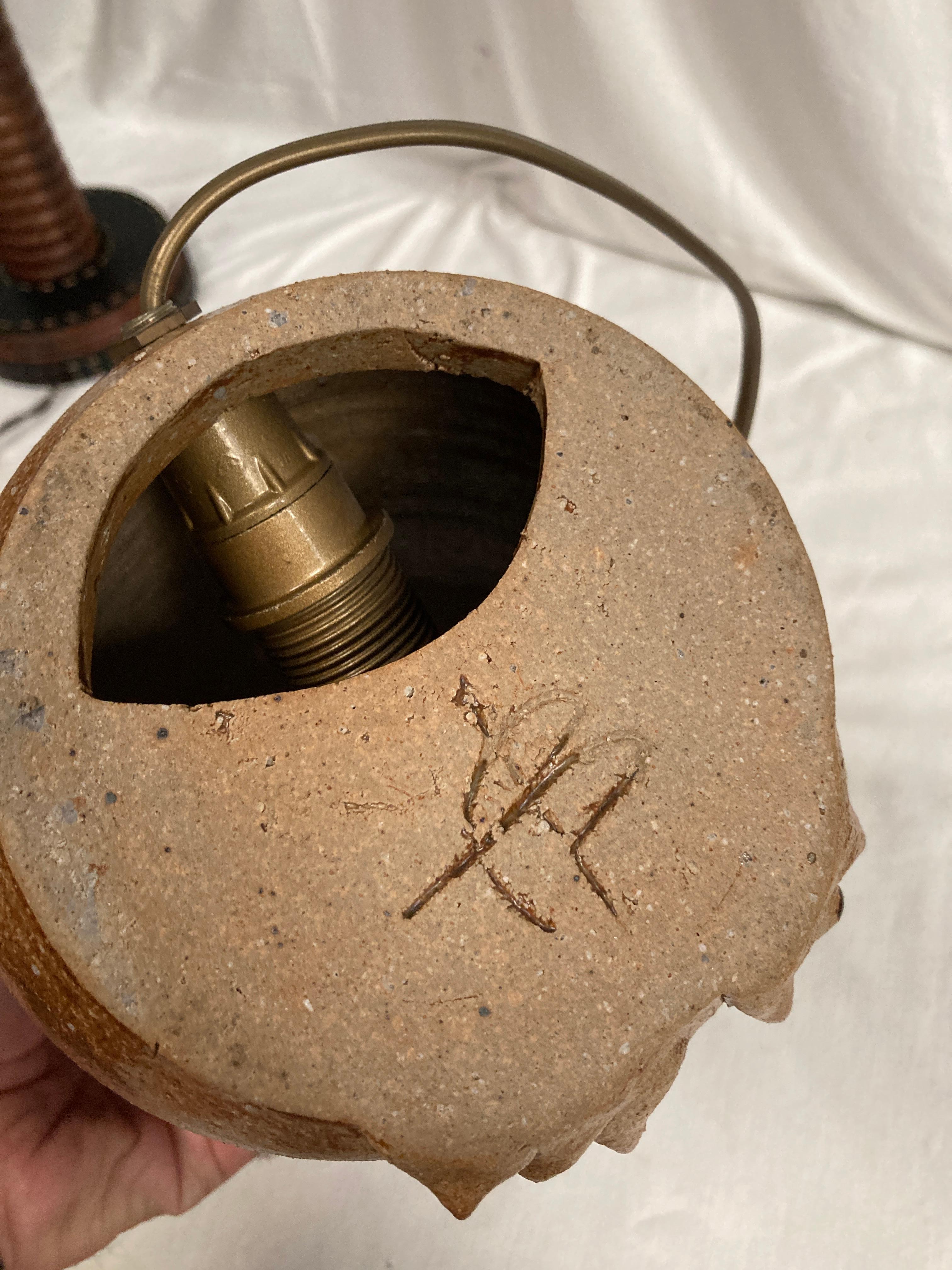 Lámpara de cerámica Studio Pottery de 1970 de Vallauris Cerámico en venta