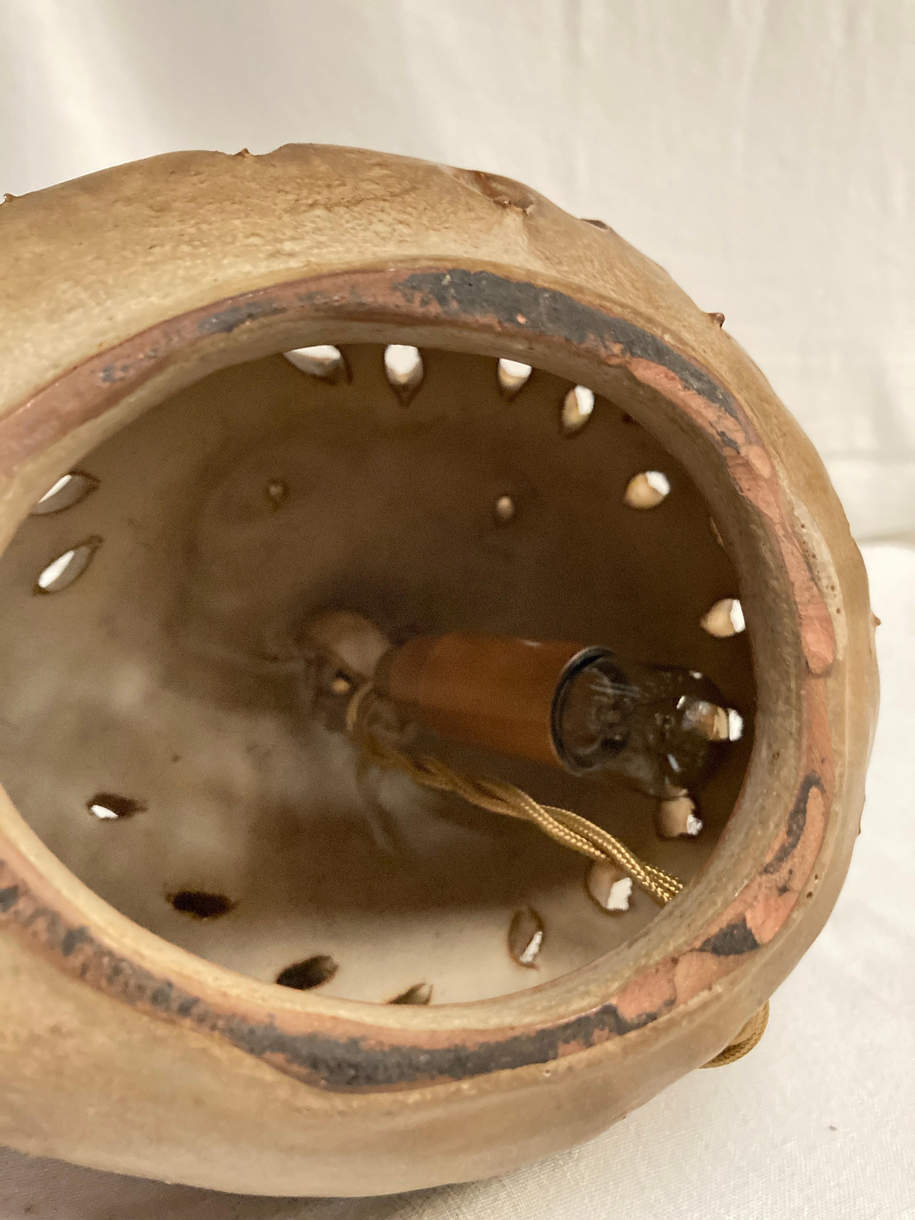 Lámpara de cerámica Studio Pottery de 1970 de Vallauris en venta 1