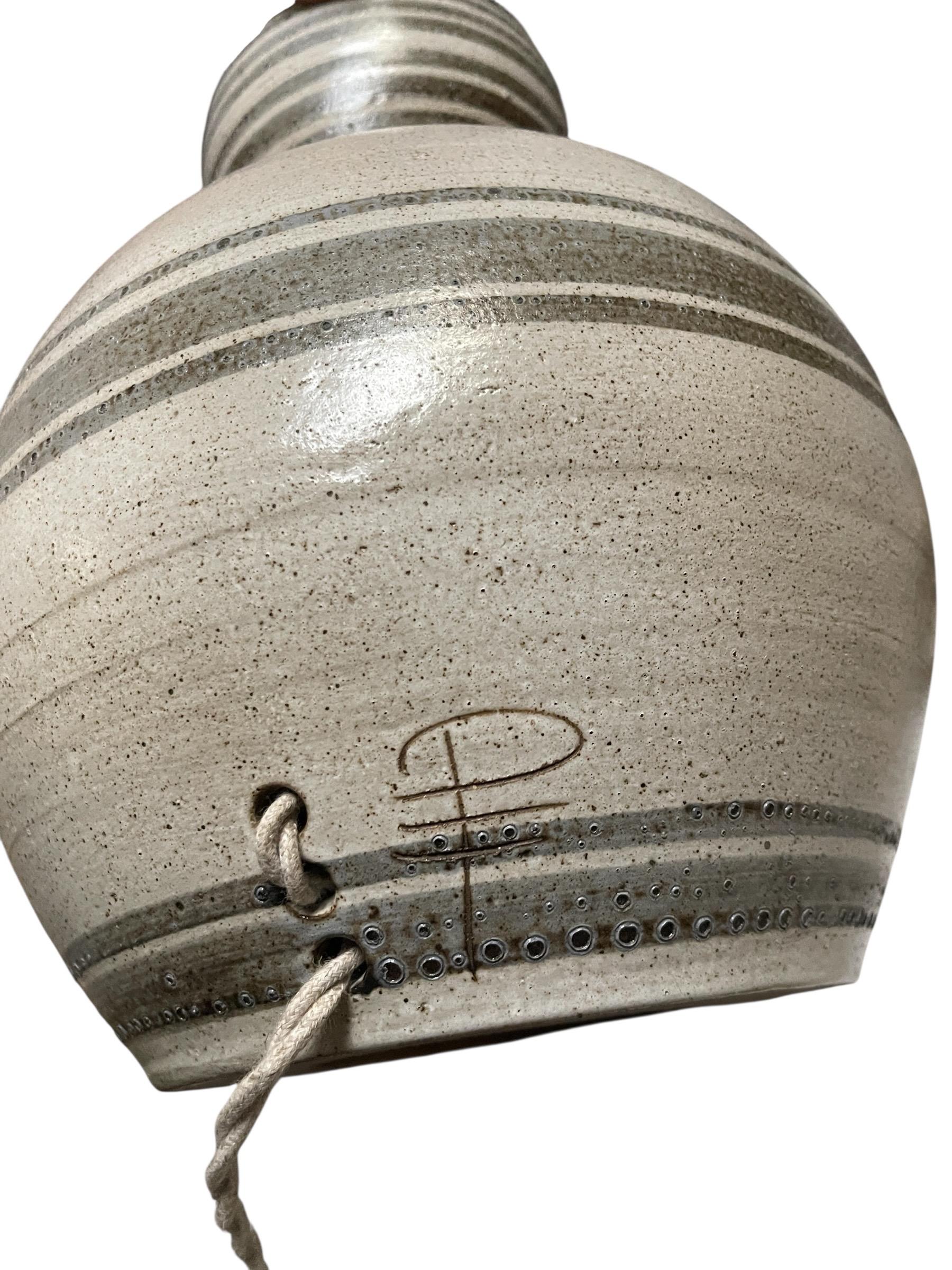 1970's Studio pottery ceramic lamp by Vallauris For Sale 1