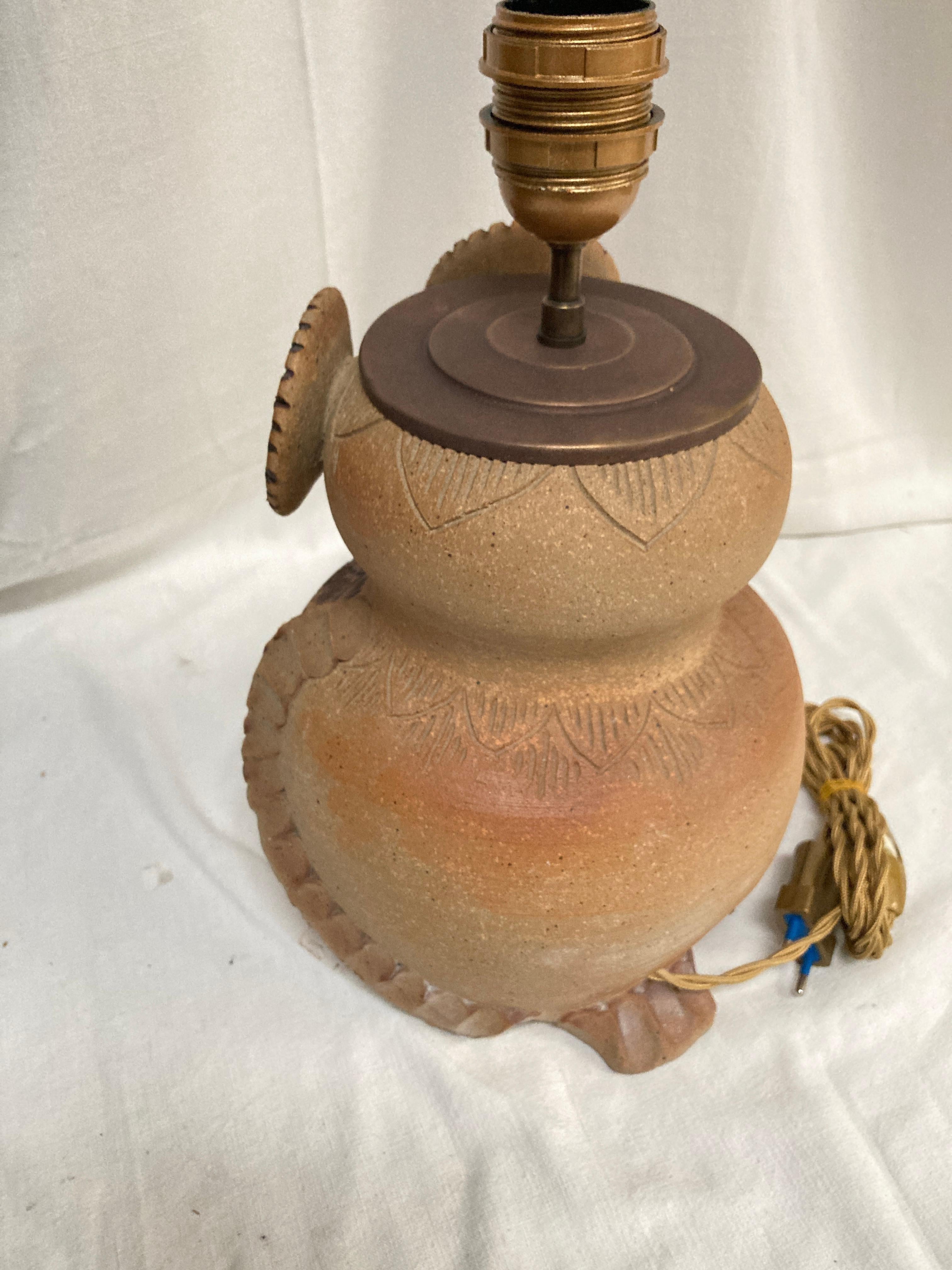 Lampada in ceramica Studio Pottery di Vallauris AM del 1970 in vendita 2