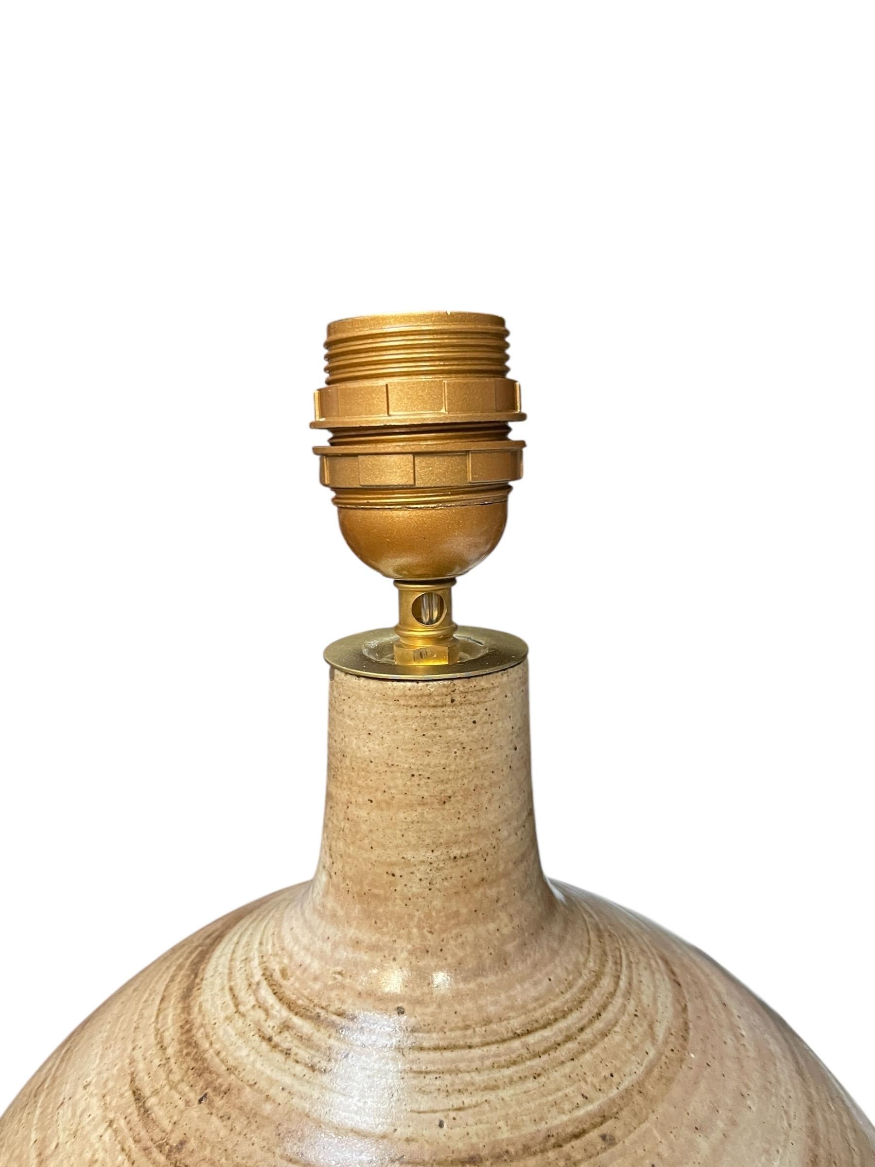 1970's Studio pottery ceramic lamp by Vallauris For Sale 2