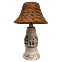 1970's Studio pottery ceramic lamp by Vallauris