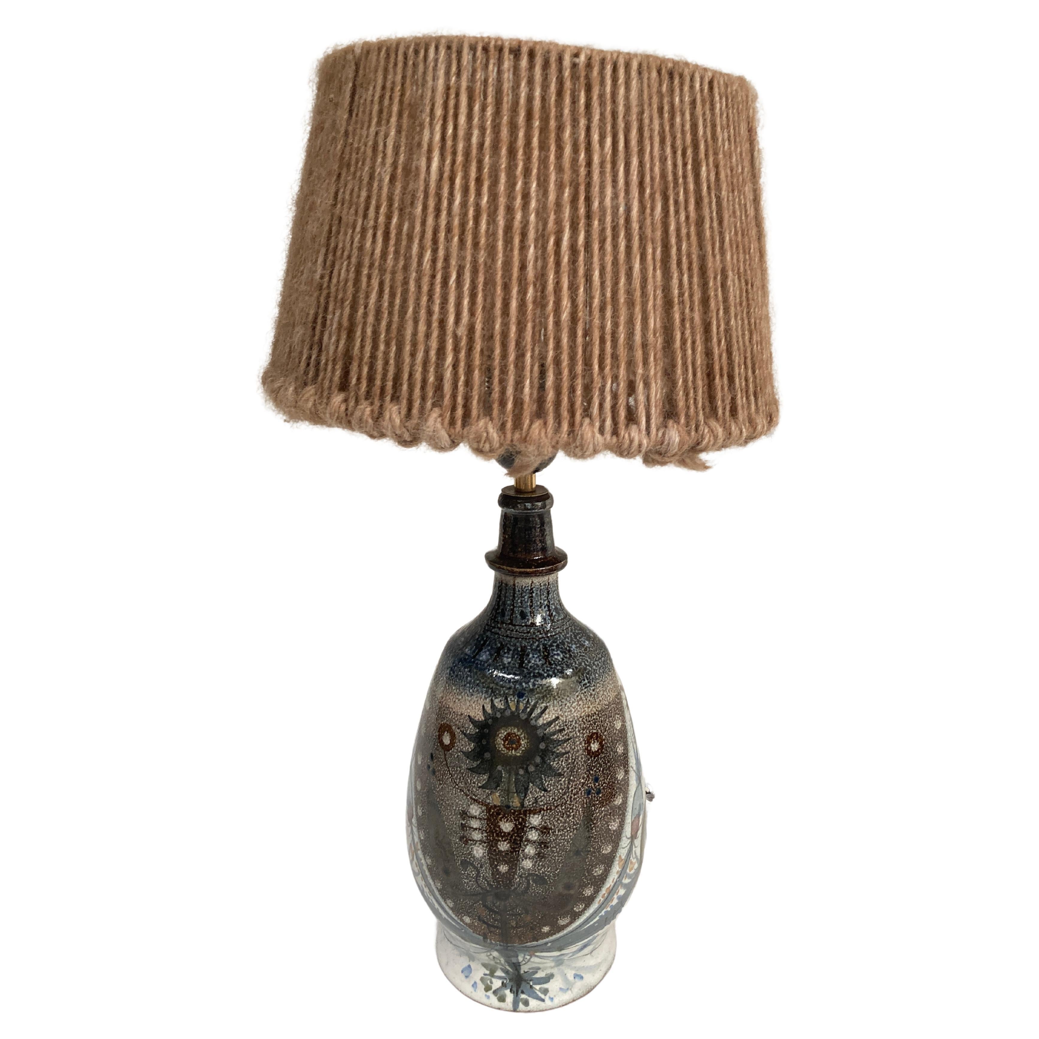 1970's Studio pottery ceramic lamp by Vallauris