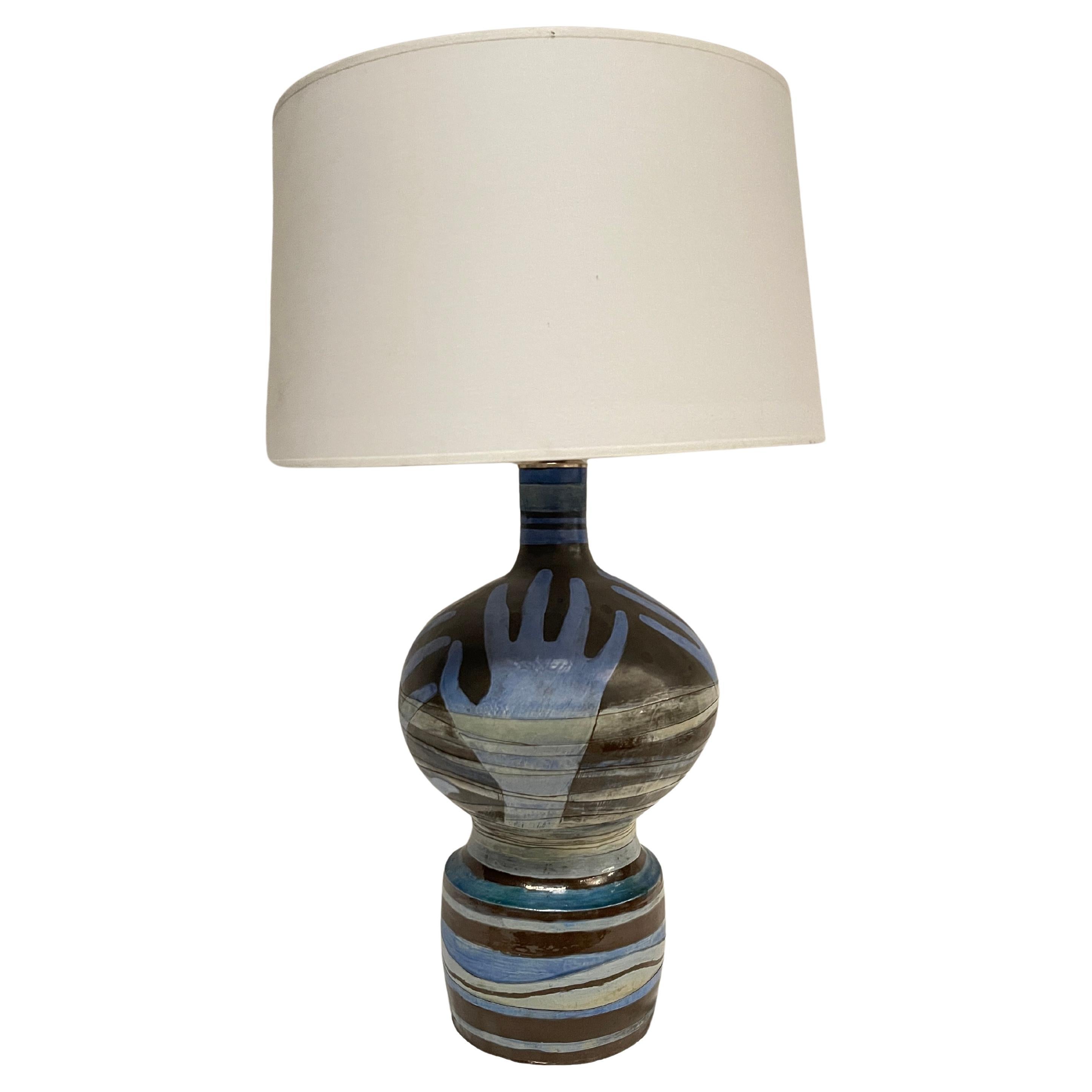 Lampe Studio pottery céramique de Vallauris des années 1970 en vente