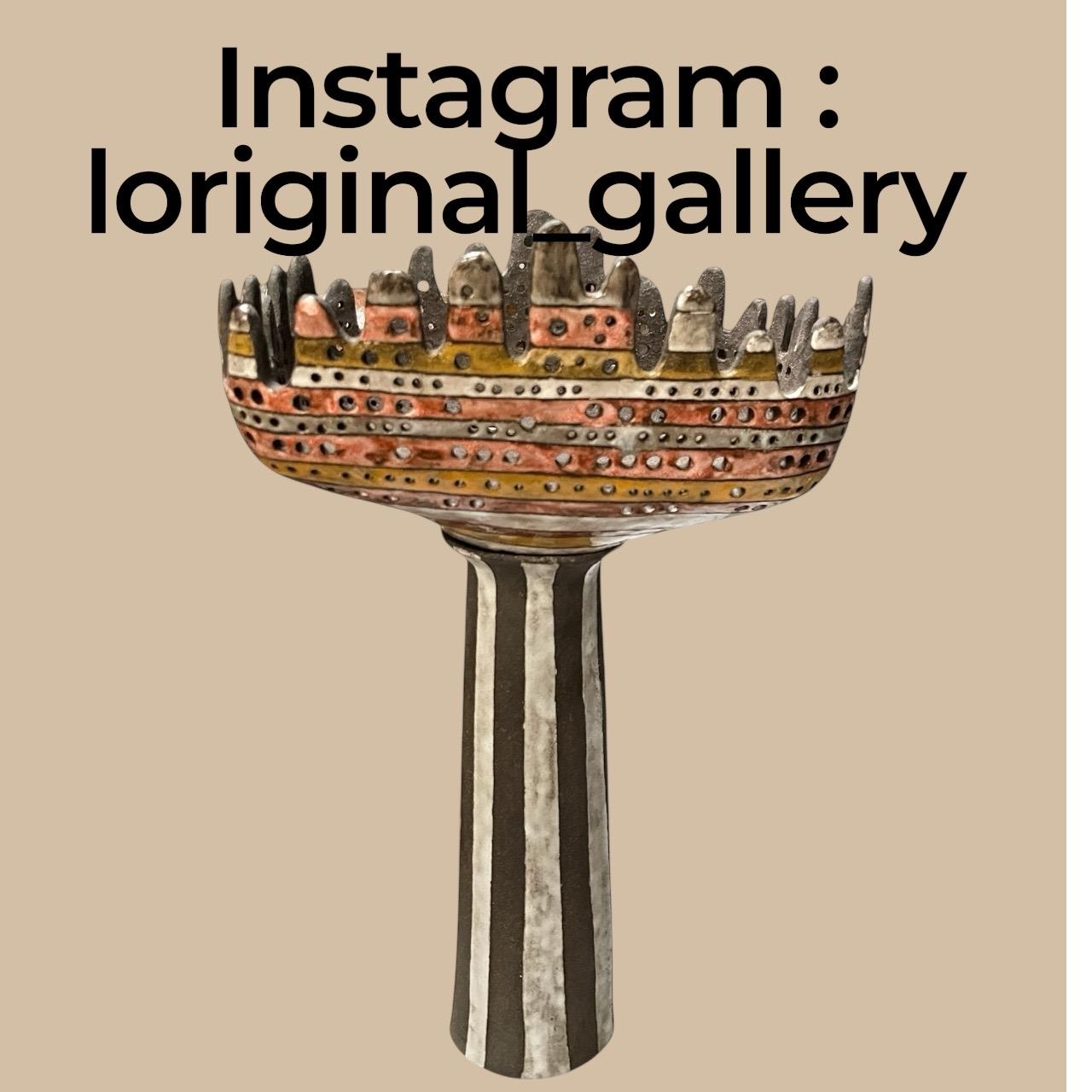 1970's Studio pottery ceramic lamp For Sale 7