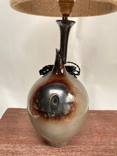 1970's Studio pottery ceramic lamp
