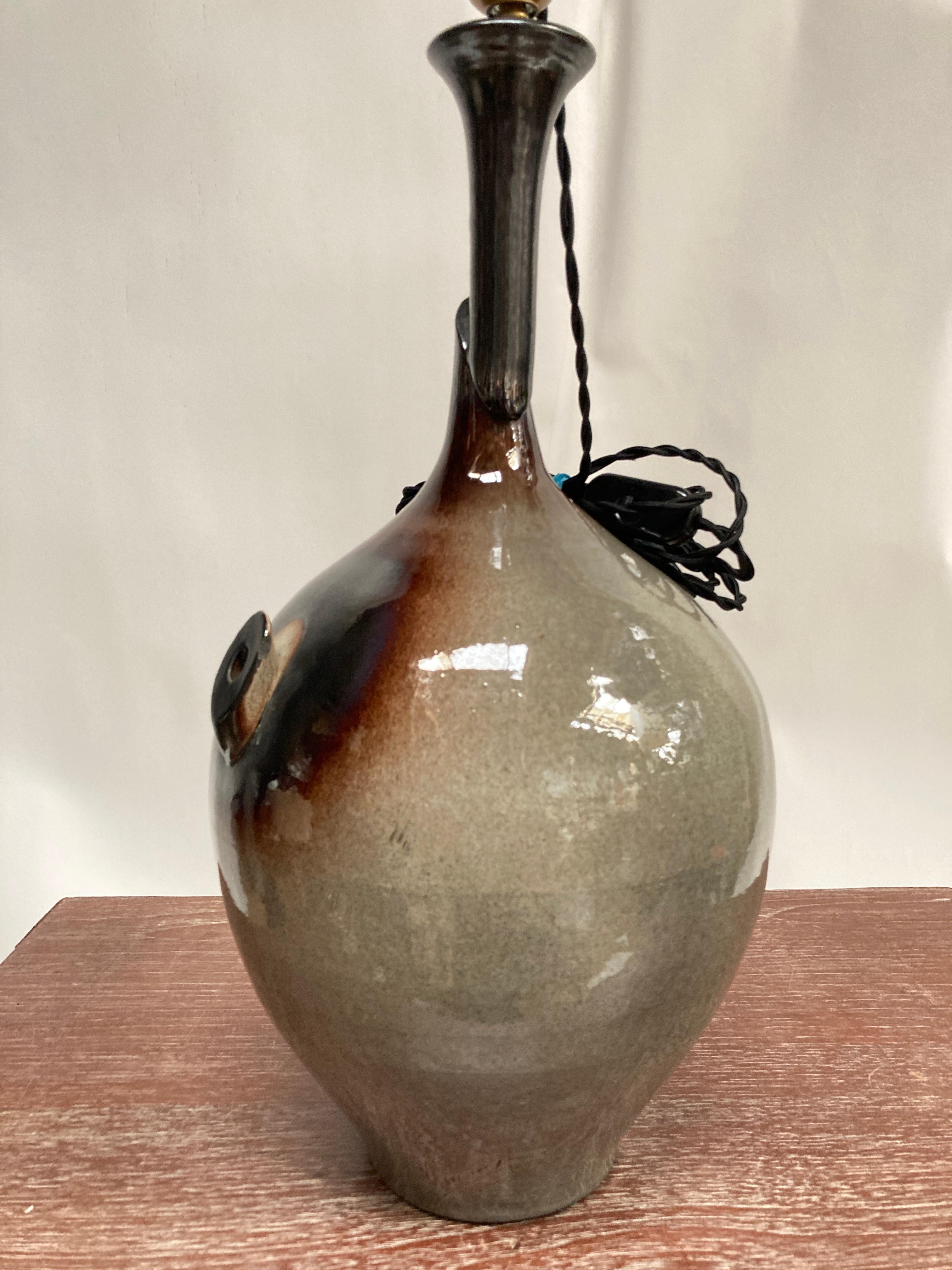 1970's Studio pottery ceramic lamp  For Sale 3