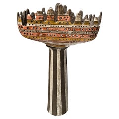 1970's Studio pottery ceramic lamp