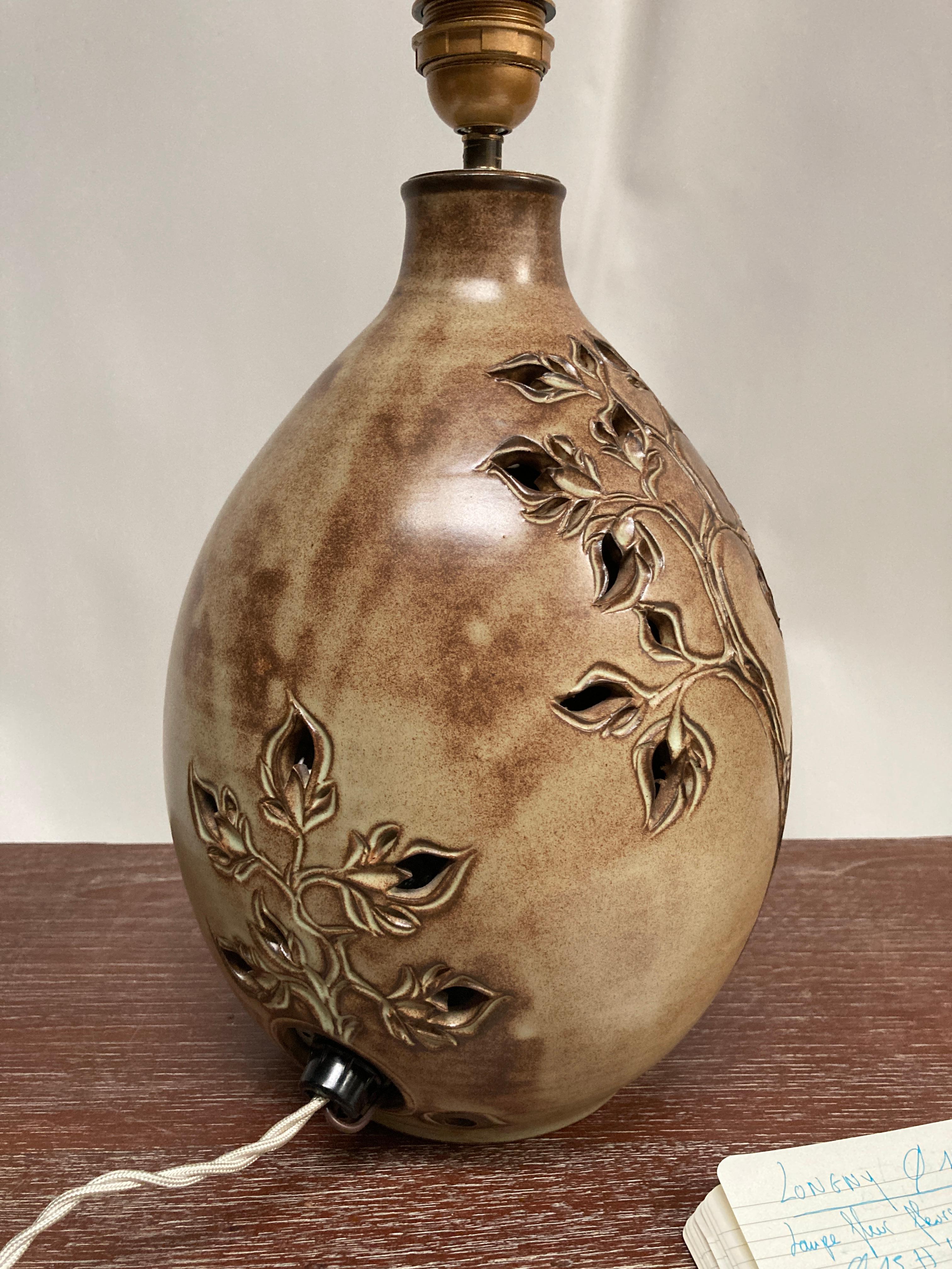 Ceramic 1970's Studio Pottery ceramic lamp signed Mateo For Sale