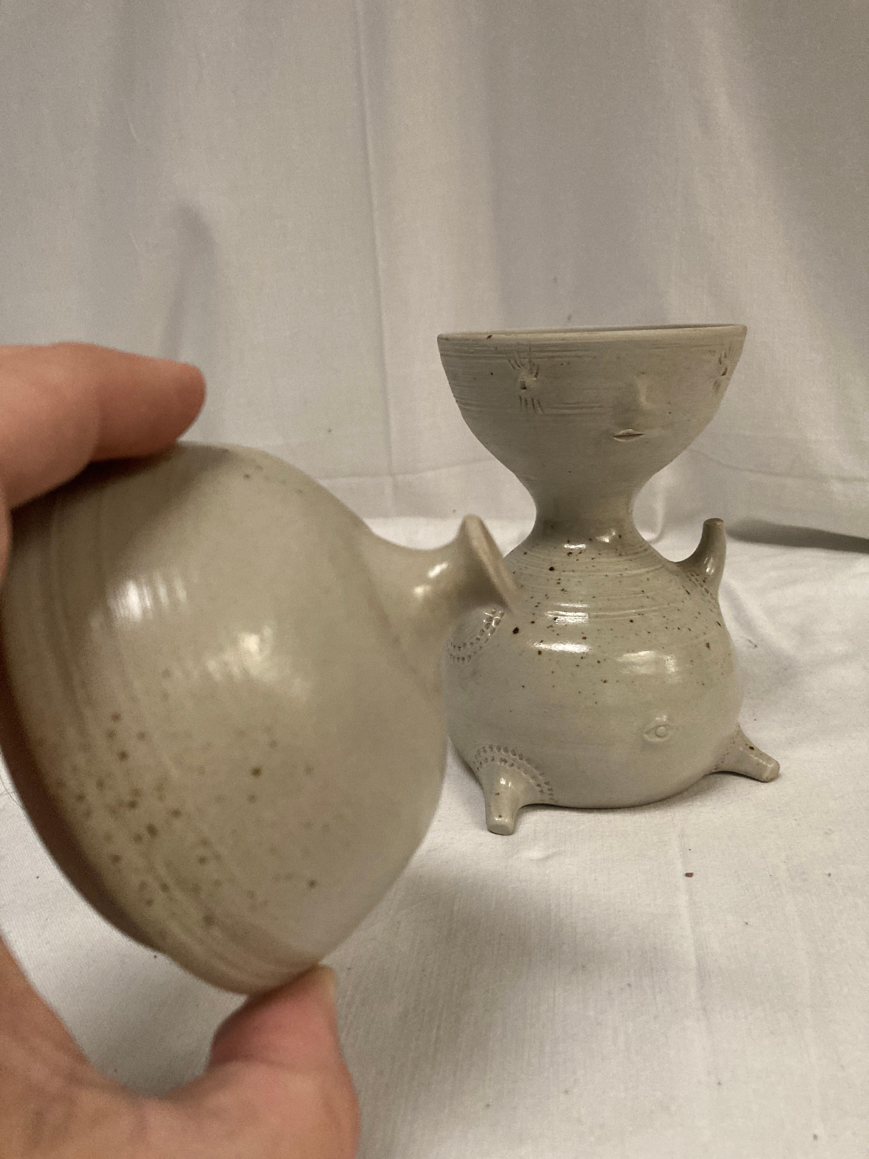 Fine XX secolo Vaso in ceramica Studio Pottery del 1970 di Vallauris in vendita