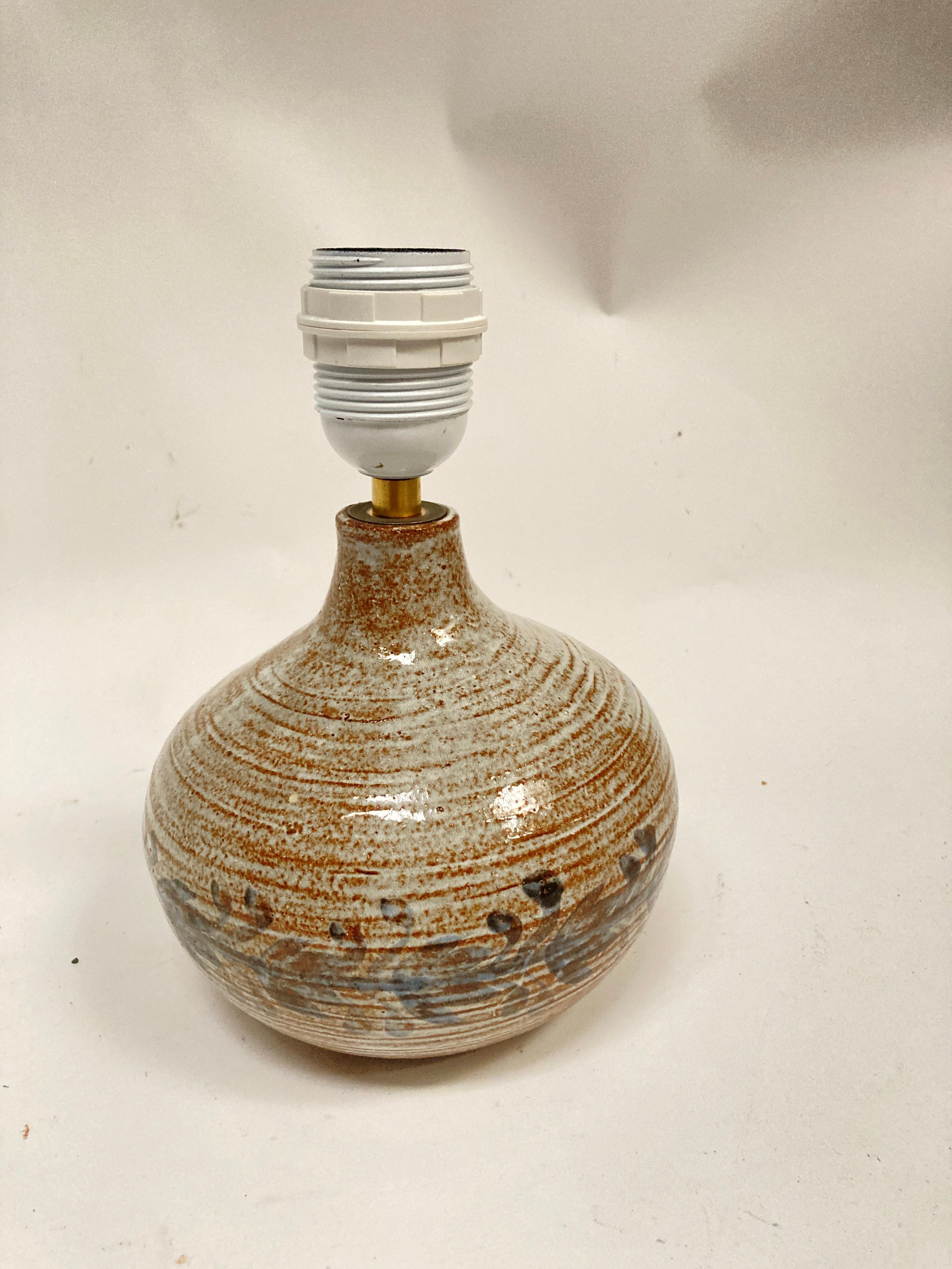 1970's Studio pottery lamp from Vallauris  In Good Condition For Sale In Bois-Colombes, FR