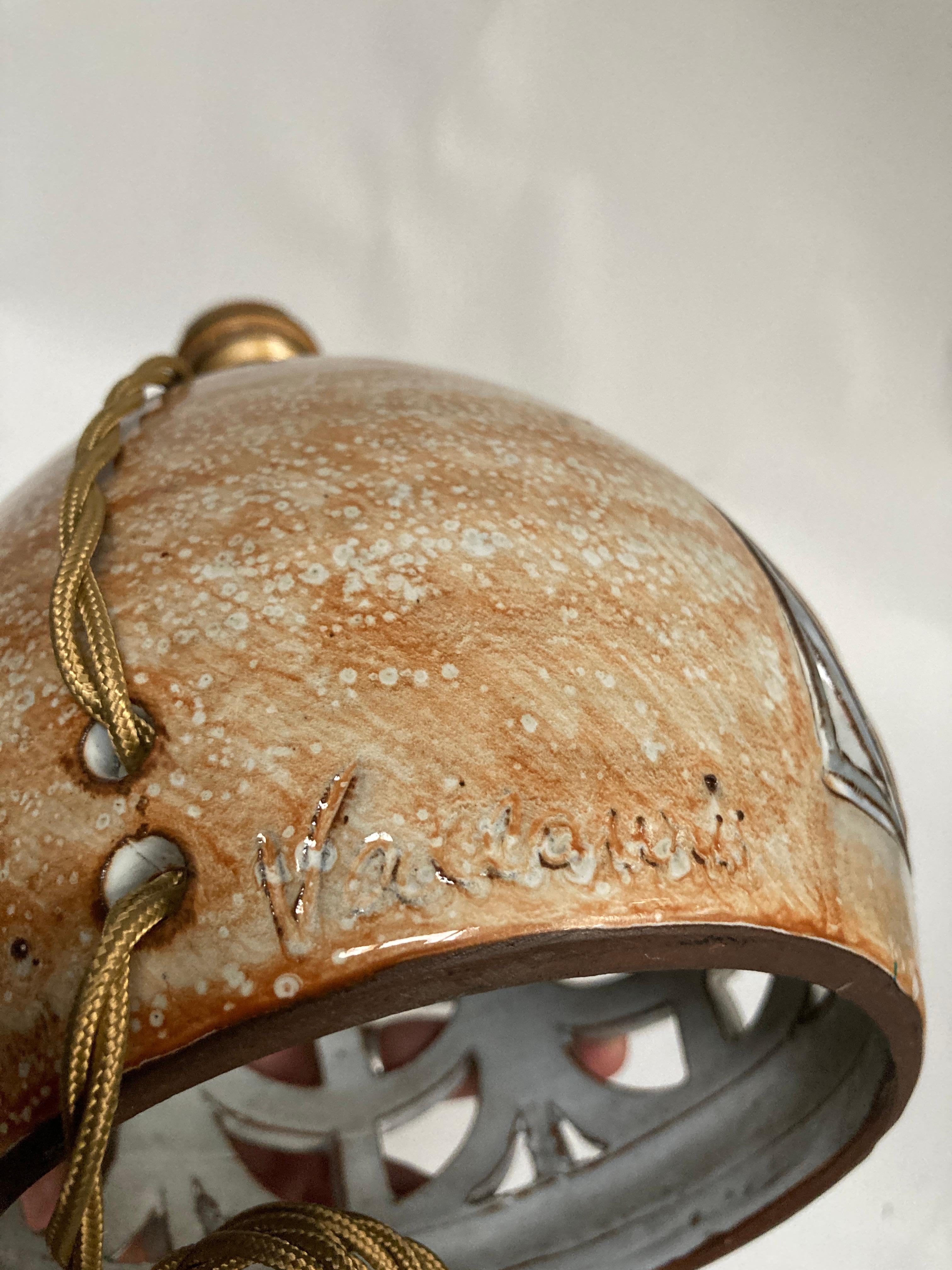 Late 20th Century 1970's Studio pottery lamp from Vallauris For Sale