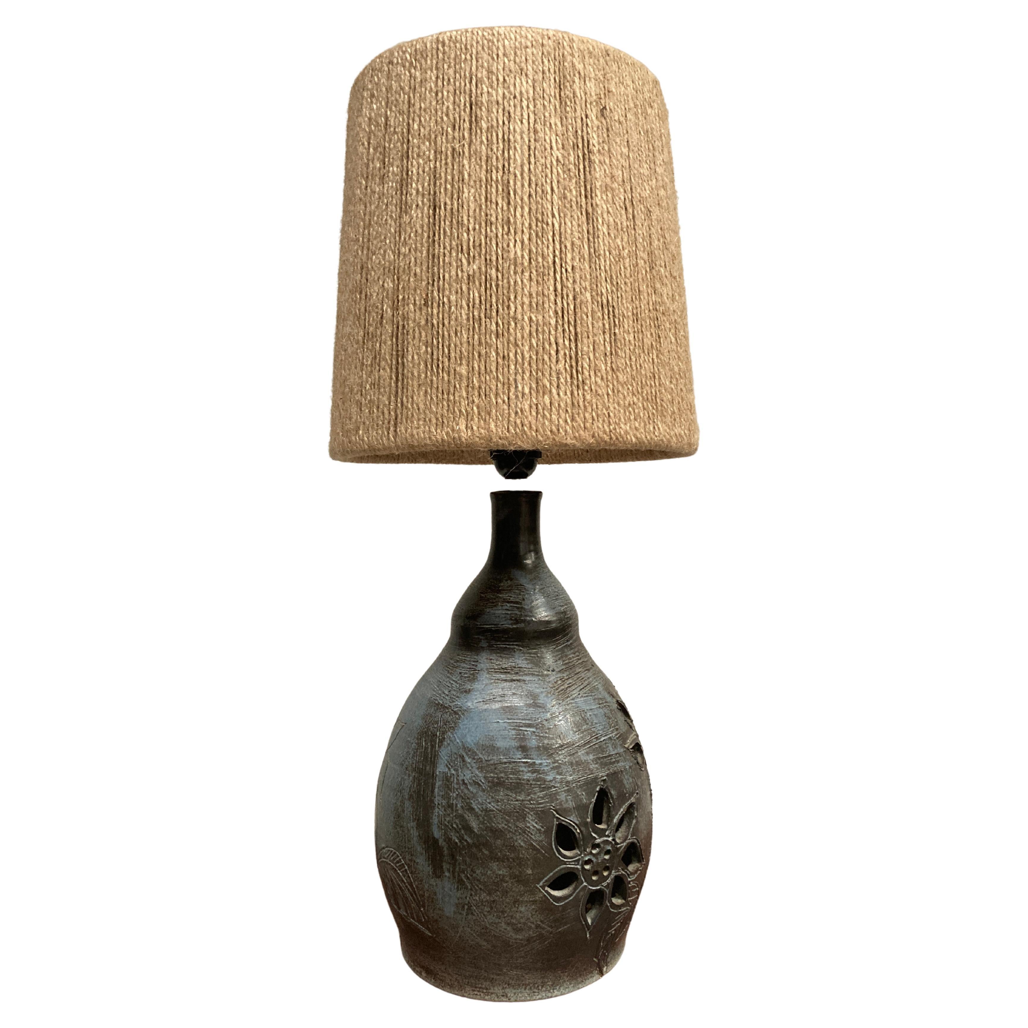 1970's Studio pottery lamp from Vallauris 