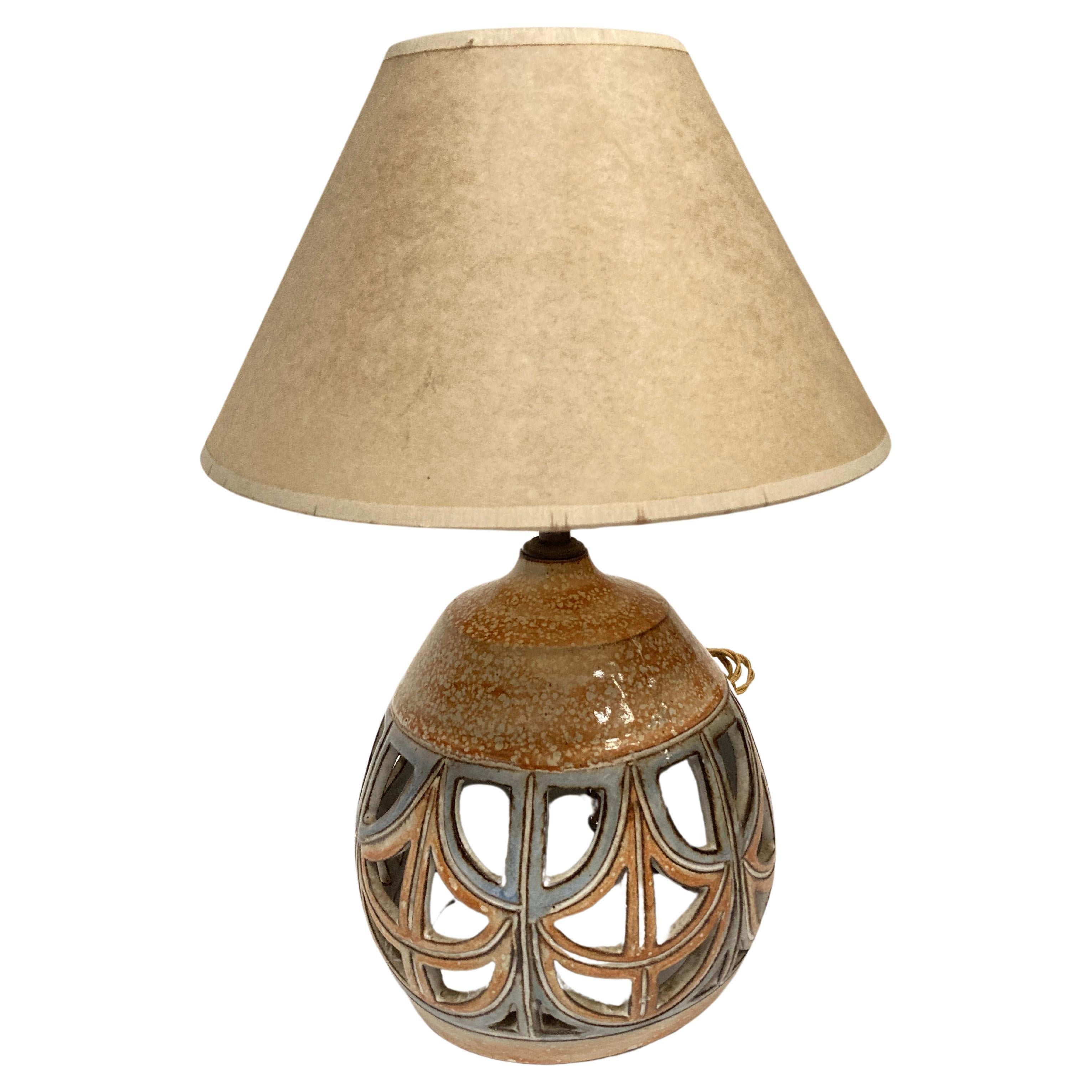 1970's Studio pottery lamp from Vallauris