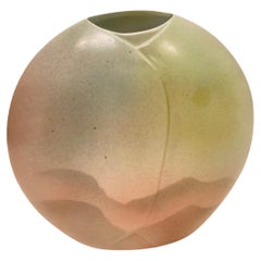 Retro 1970's Studio pottery porcelain vase by Virebent