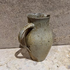1970s Studio Pottery Sculptural Stoneware Pitcher