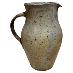 1970s Studio Pottery Sculptural Stoneware Pitcher