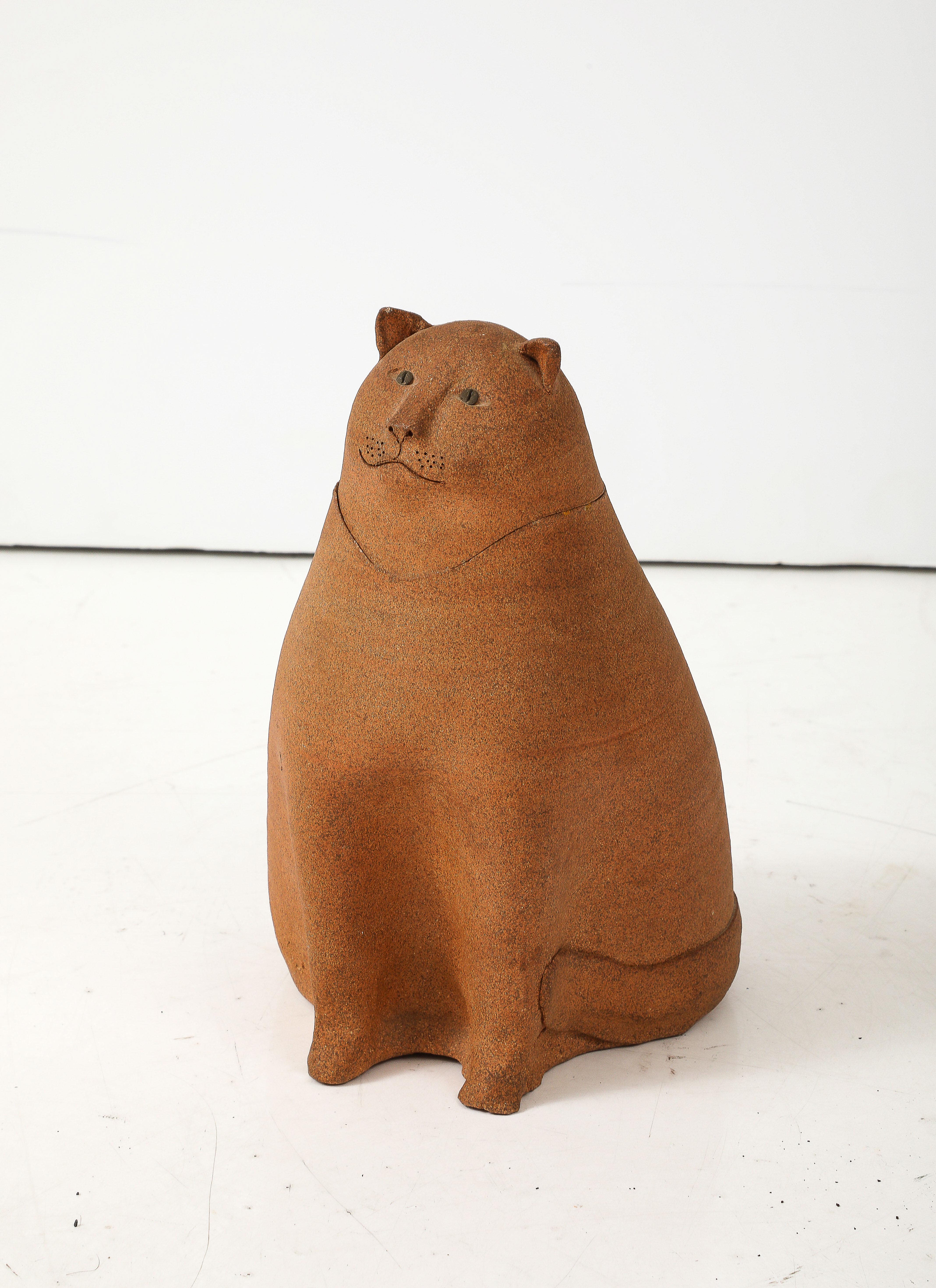 French 1970's Studio pottery Terracotta 
