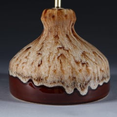 1970s Studio Pottery Vase with Drip Glaze