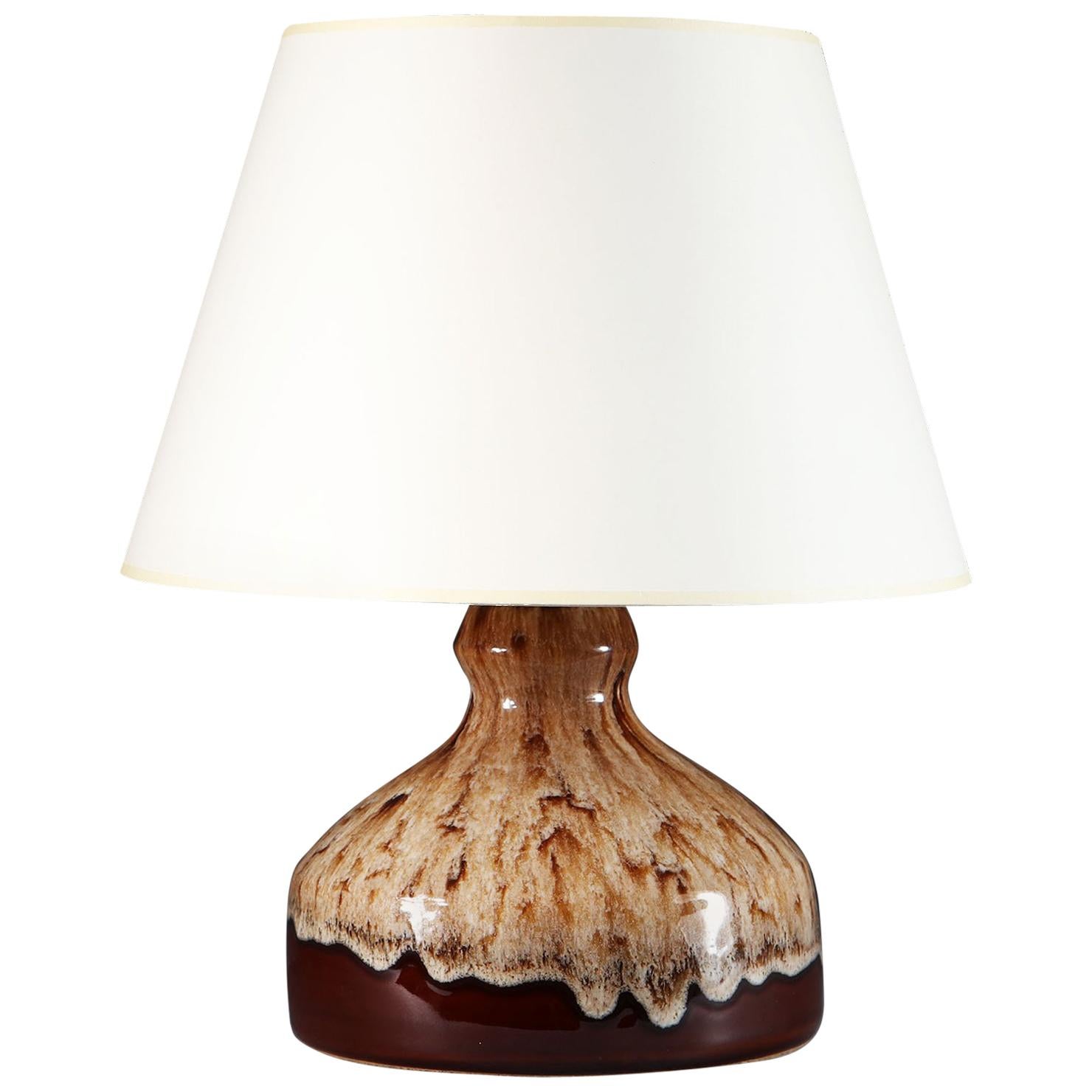 1970s Studio Pottery Vase with Drip Glaze