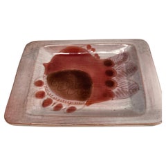 1970's Studio pottery vide poche by French Artists Cloutier