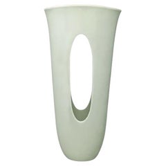 1970s Stunning Aqua Green Ceramic Vase, Made in Italy