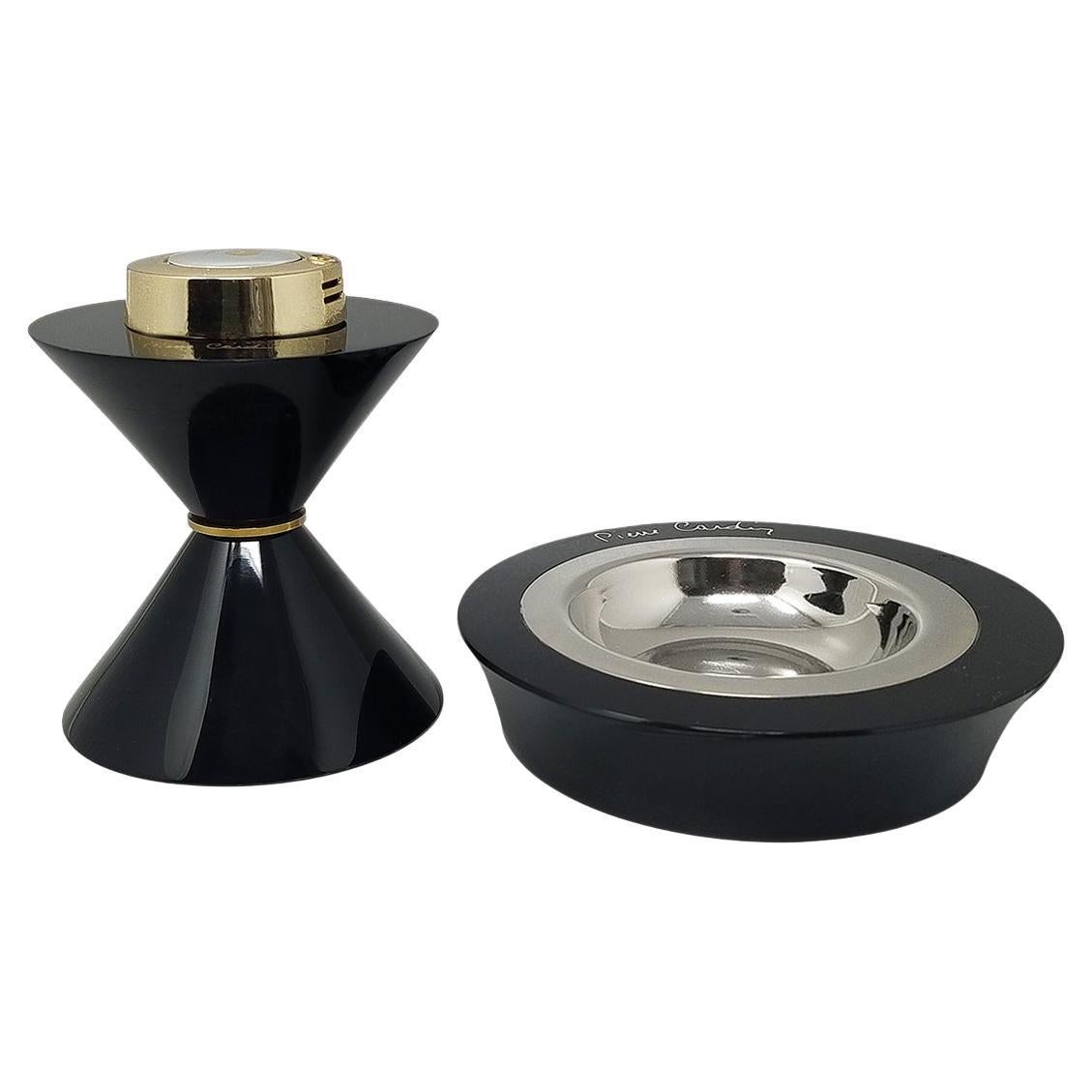 1970s Stunning Black Smoking Set By Pierre Cardin. Made in France