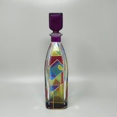 1970s Stunning Decanter or Decorative Bottle by Luigi Bormioli. Made in Italy