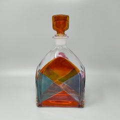 1970s Stunning Decanter or Decorative Bottle by Luigi Bormioli. Made in Italy