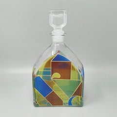 1970s Stunning Decanter or Decorative Bottle by Luigi Bormioli. Made in Italy