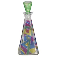 Decanter o bottiglia decorativa degli anni '70 di Luigi Bormioli. Prodotto in Italia