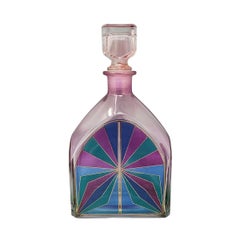 Decanter o bottiglia decorativa degli anni '70 di Luigi Bormioli. Prodotto in Italia