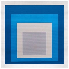 1970s Stunning Josef Albers "Homage to The Square" Lithograph by Guggenheim.